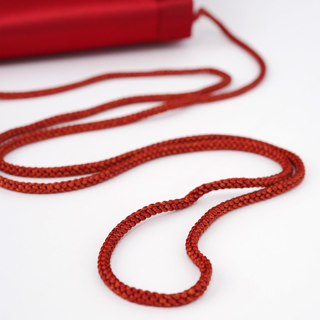 Burgundy Satin Bow Crossbody Bag
