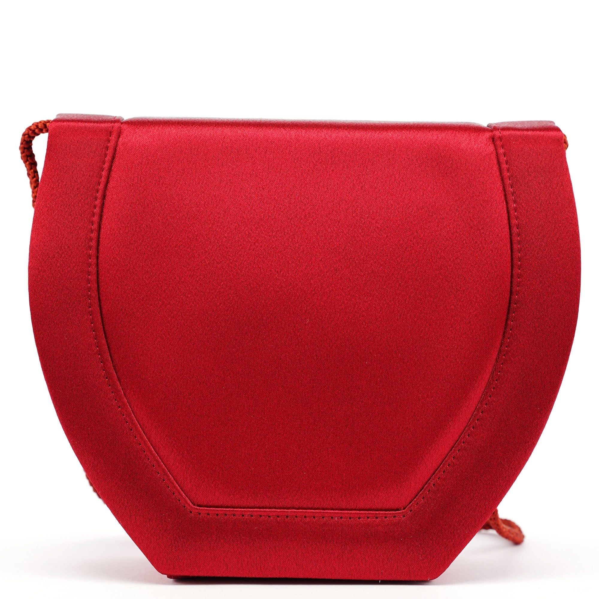Burgundy Satin Bow Crossbody Bag