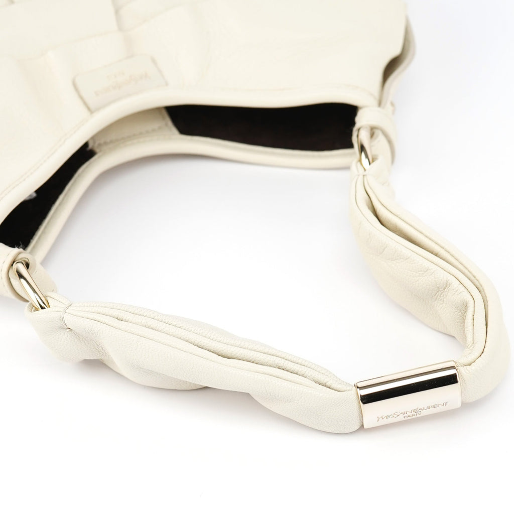 Cream Leather Saint Tropez Shoulder Bag