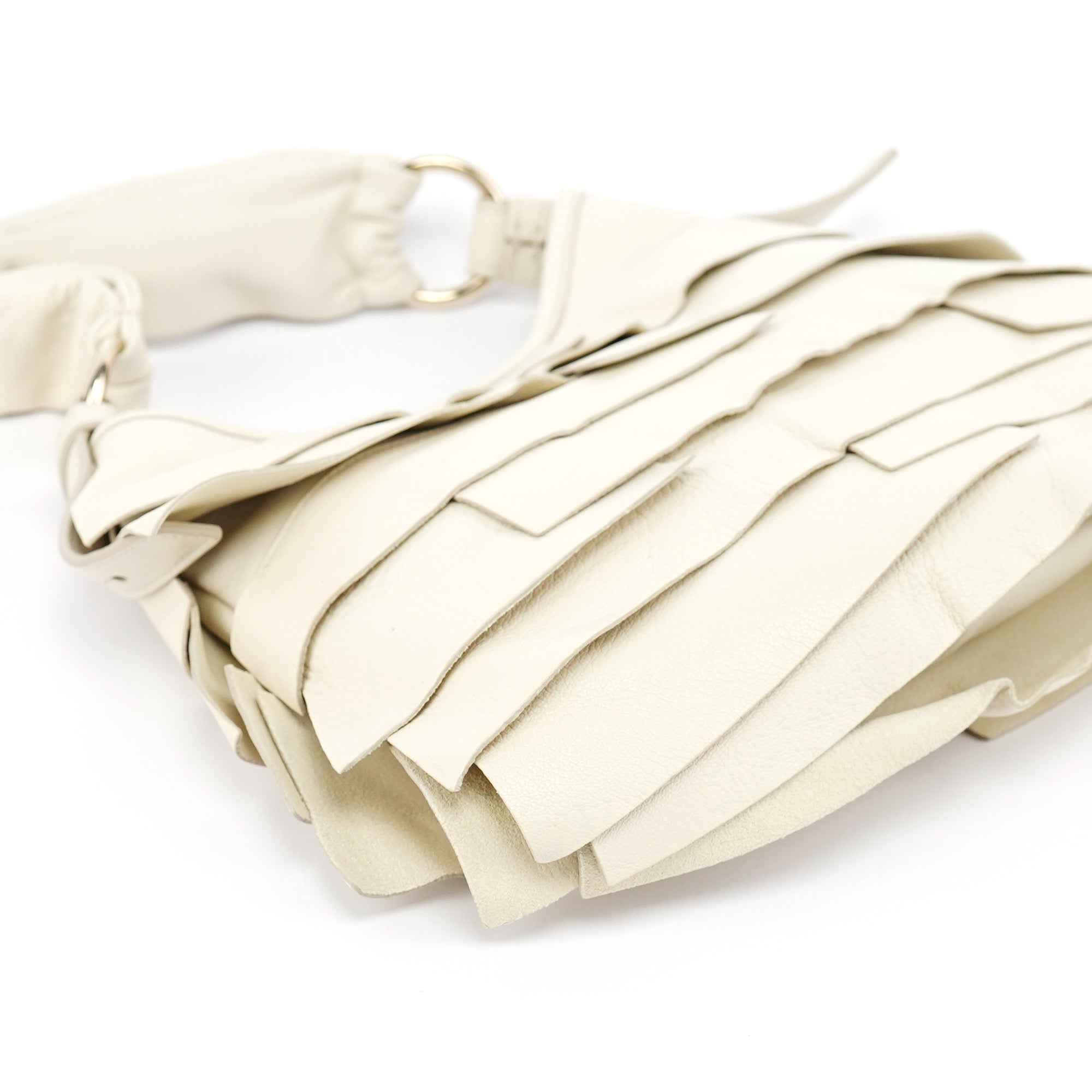 Cream Leather Saint Tropez Shoulder Bag