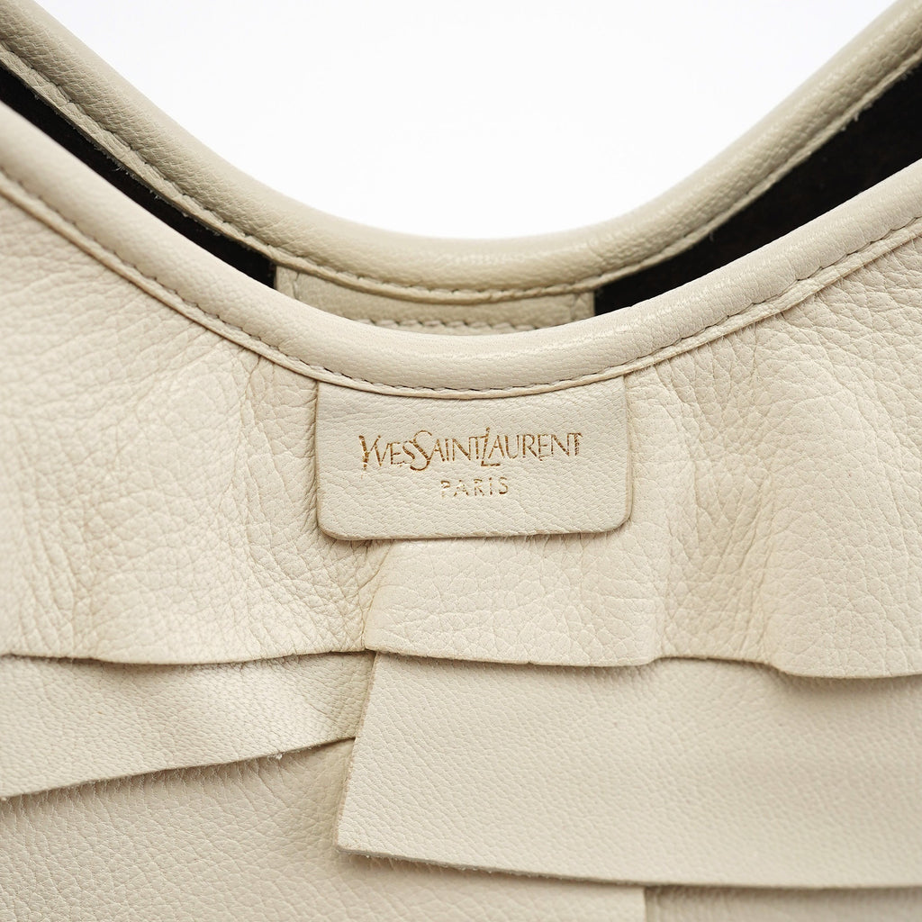 Cream Leather Saint Tropez Shoulder Bag