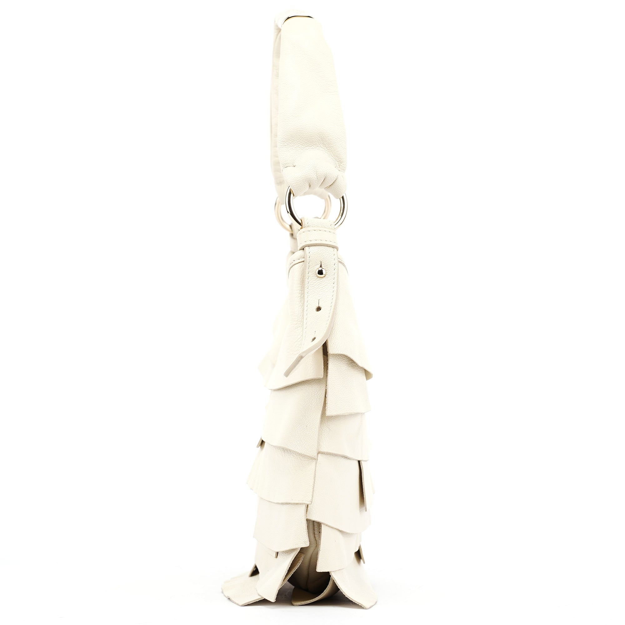 Cream Leather Saint Tropez Shoulder Bag