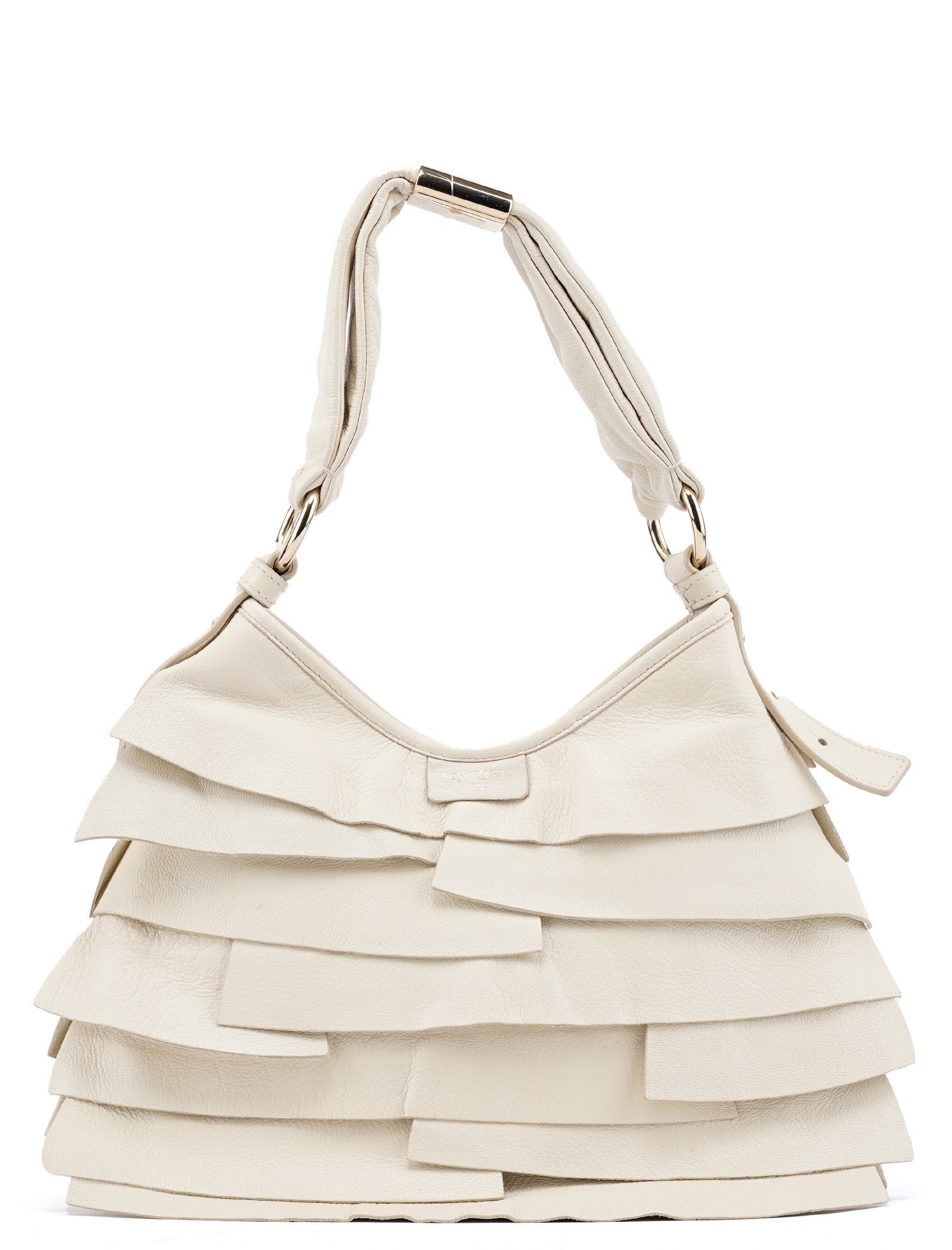 Cream Leather Saint Tropez Shoulder Bag