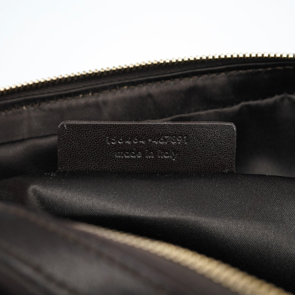 Dark Brown Calfskin Leather Muse Tote Bag