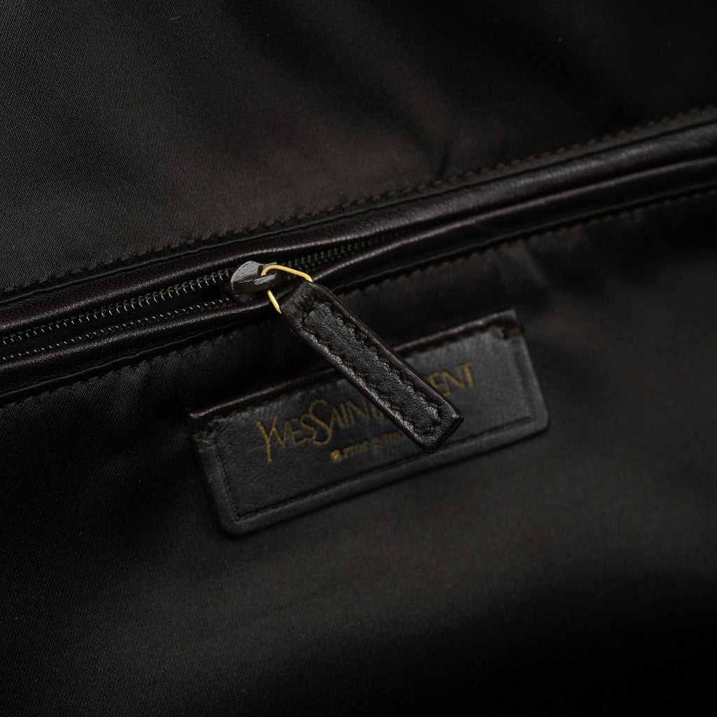 Dark Brown Calfskin Leather Muse Tote Bag