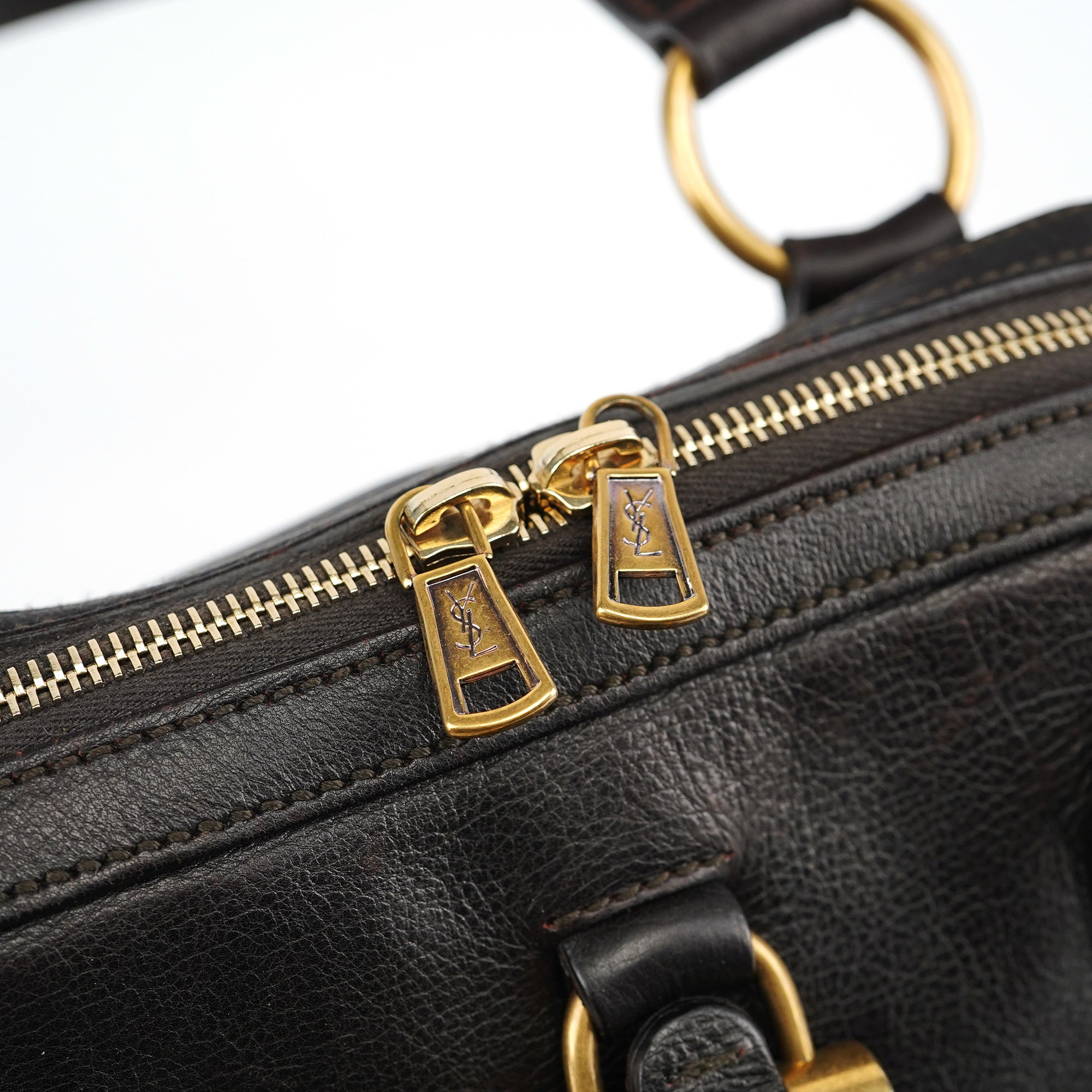 Dark Brown Calfskin Leather Muse Tote Bag