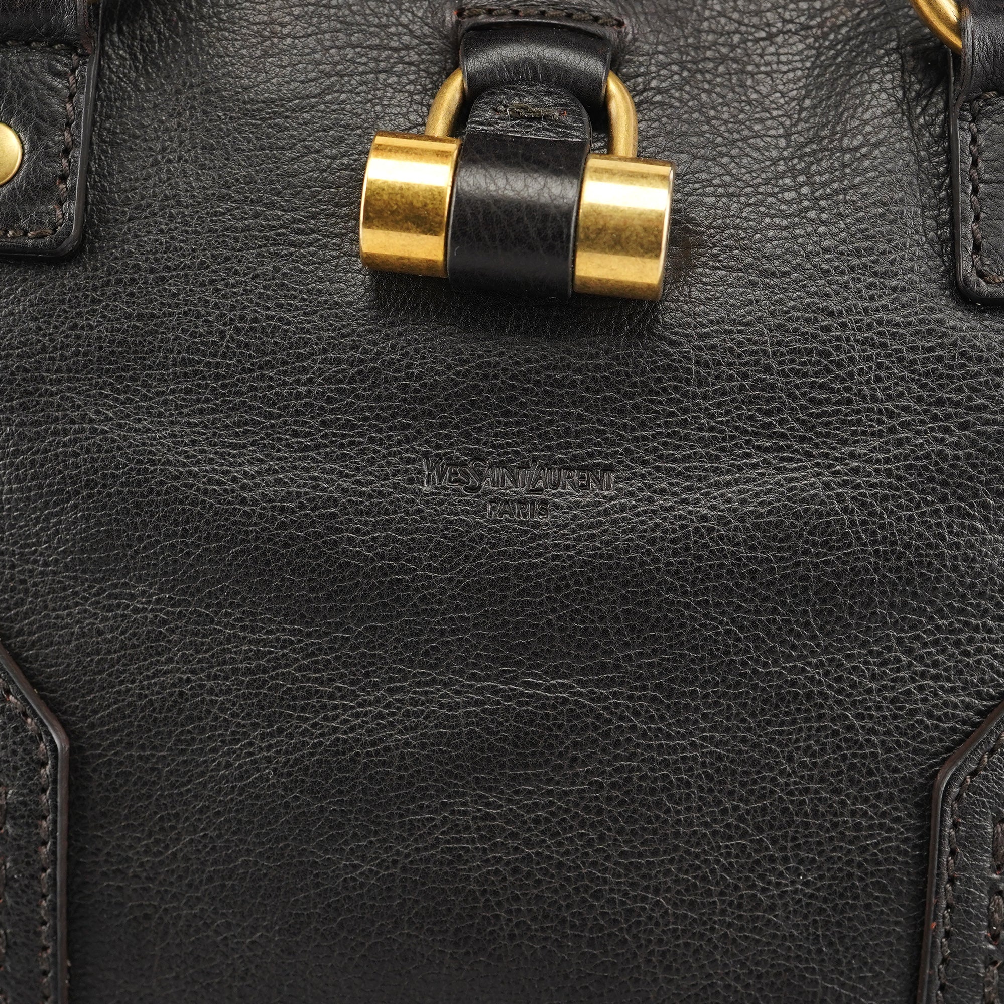 Dark Brown Calfskin Leather Muse Tote Bag