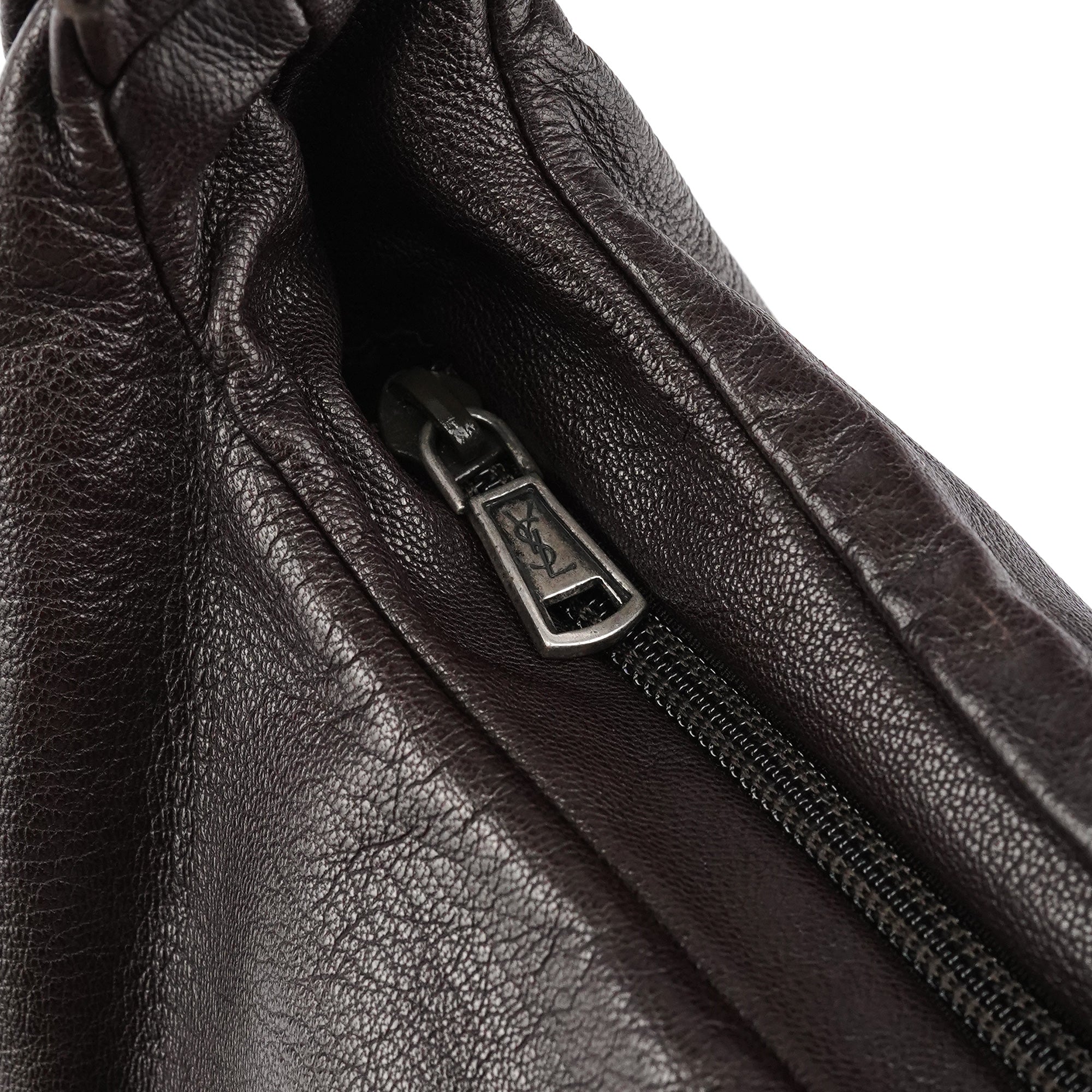 Dark Brown Leather Mombasa Hobo Shoulder Bag