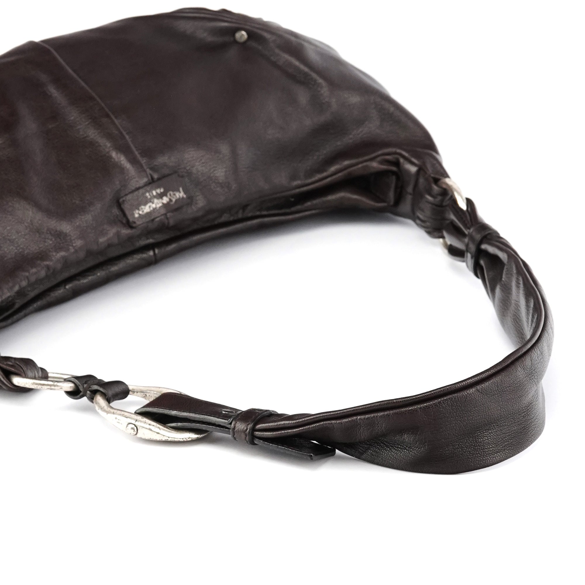 Dark Brown Leather Mombasa Hobo Shoulder Bag