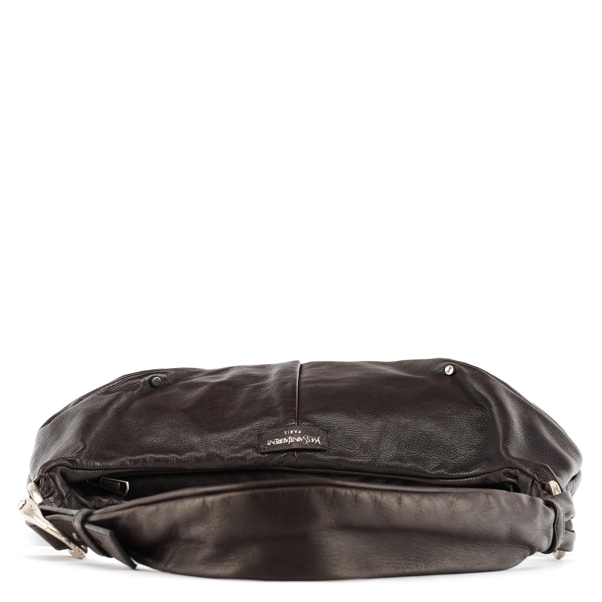 Dark Brown Leather Mombasa Hobo Shoulder Bag