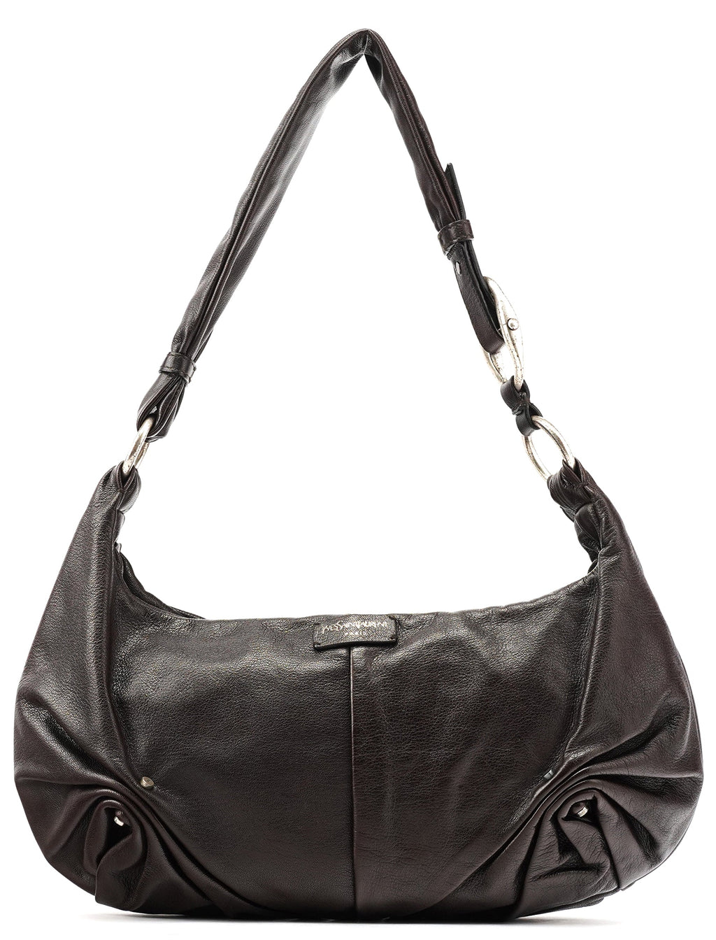 Dark Brown Leather Mombasa Hobo Shoulder Bag