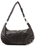 Dark Brown Leather Mombasa Hobo Shoulder Bag