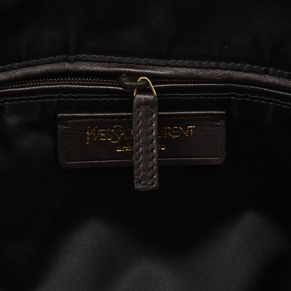 Dark Brown Leather Muse Tote Bag