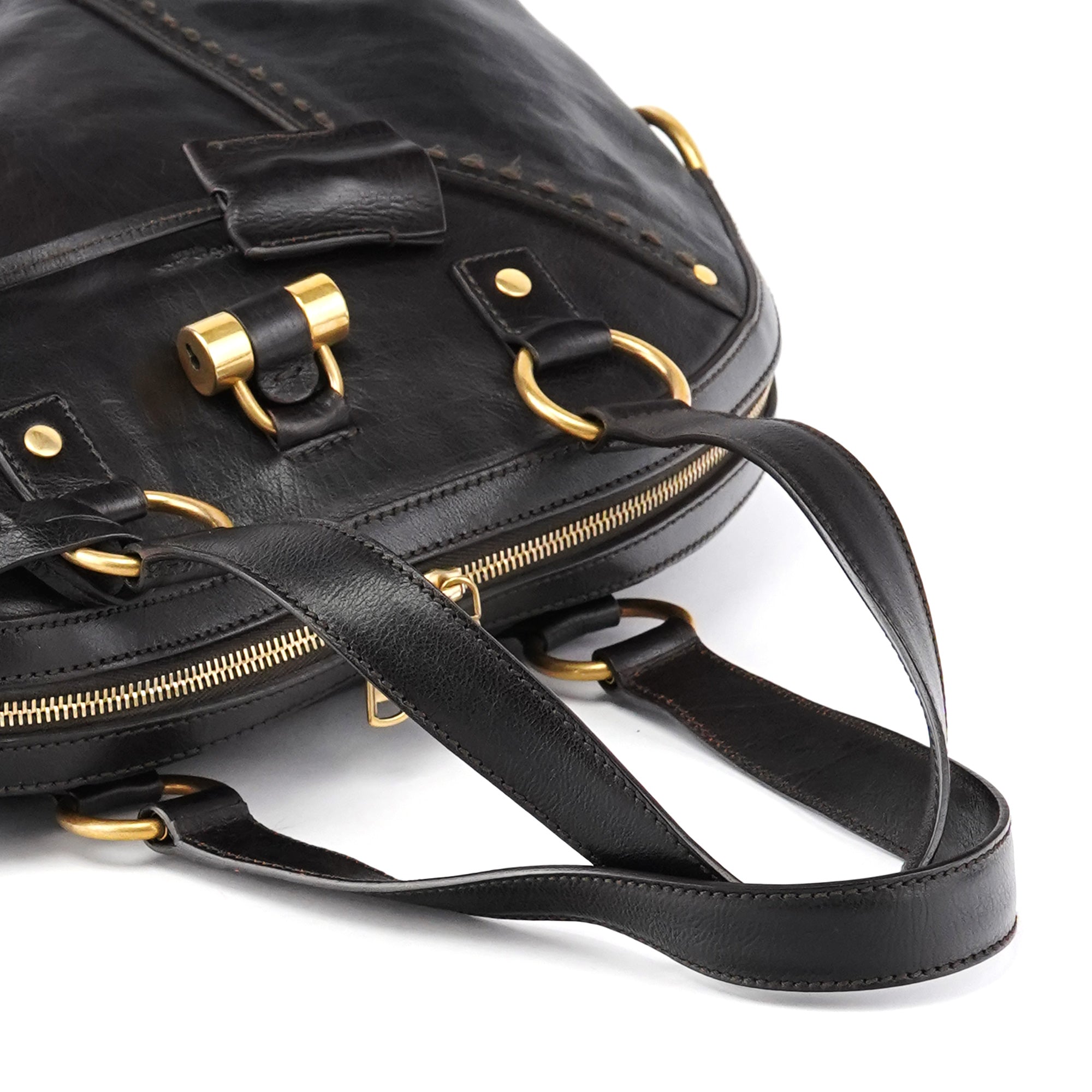 Dark Brown Leather Muse Tote Bag