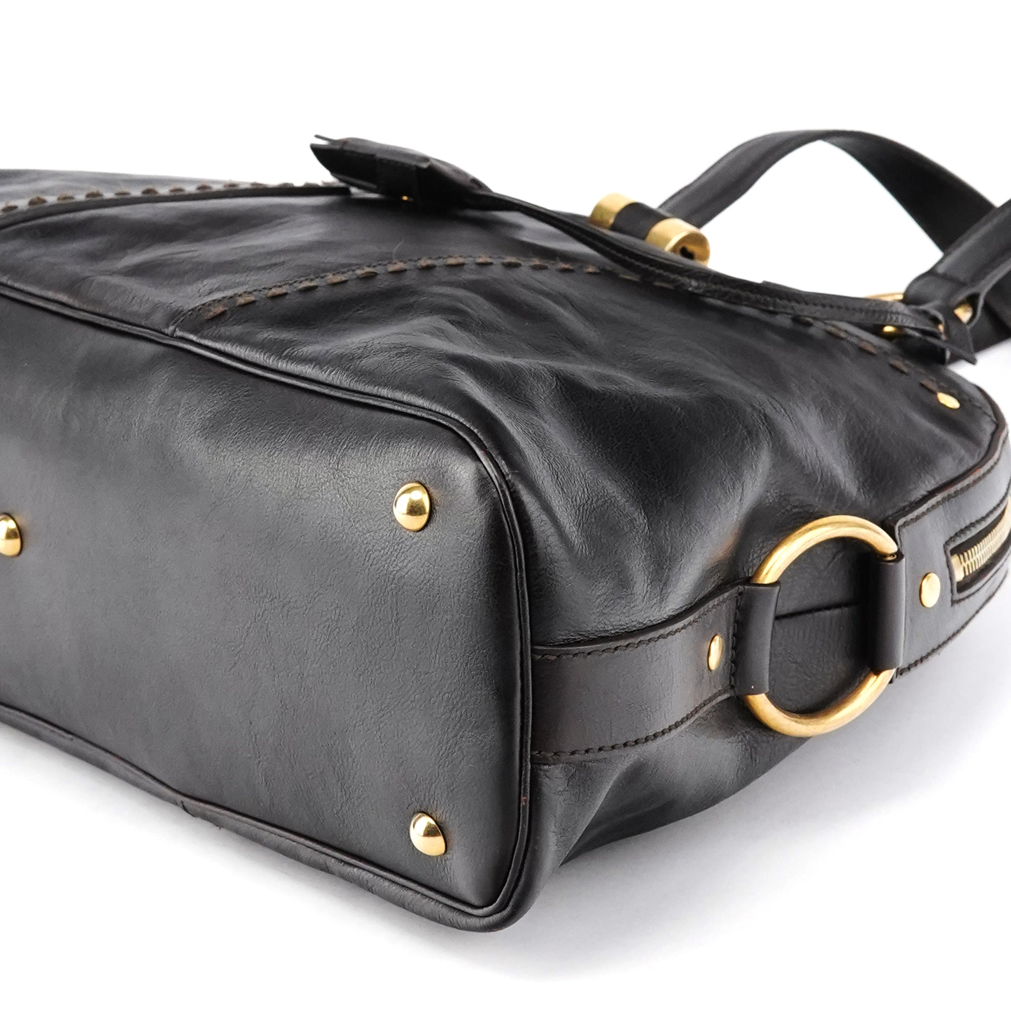 Dark Brown Leather Muse Tote Bag