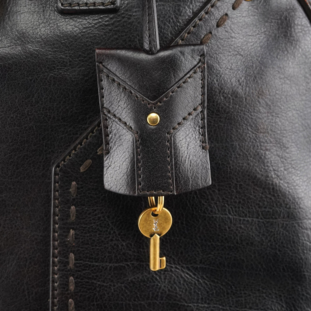 Dark Brown Leather Muse Tote Bag