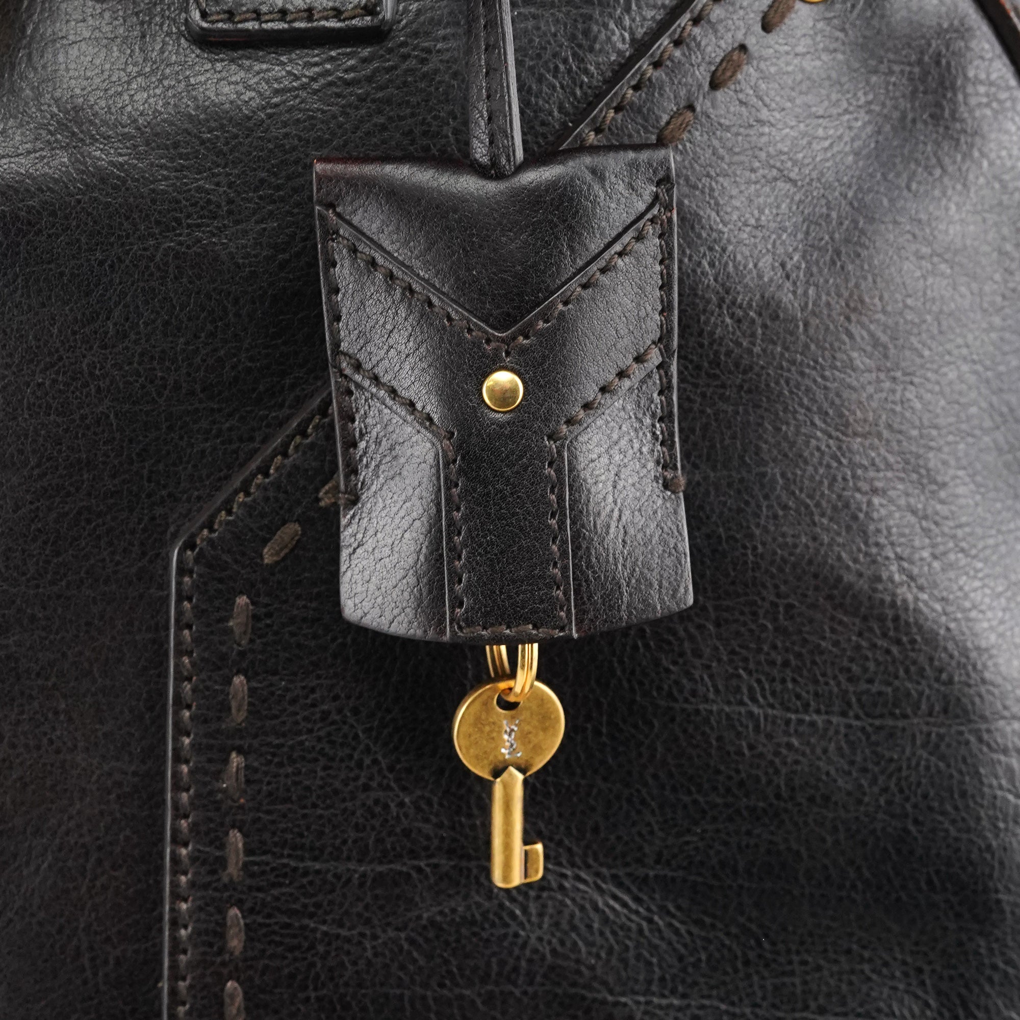 Dark Brown Leather Muse Tote Bag