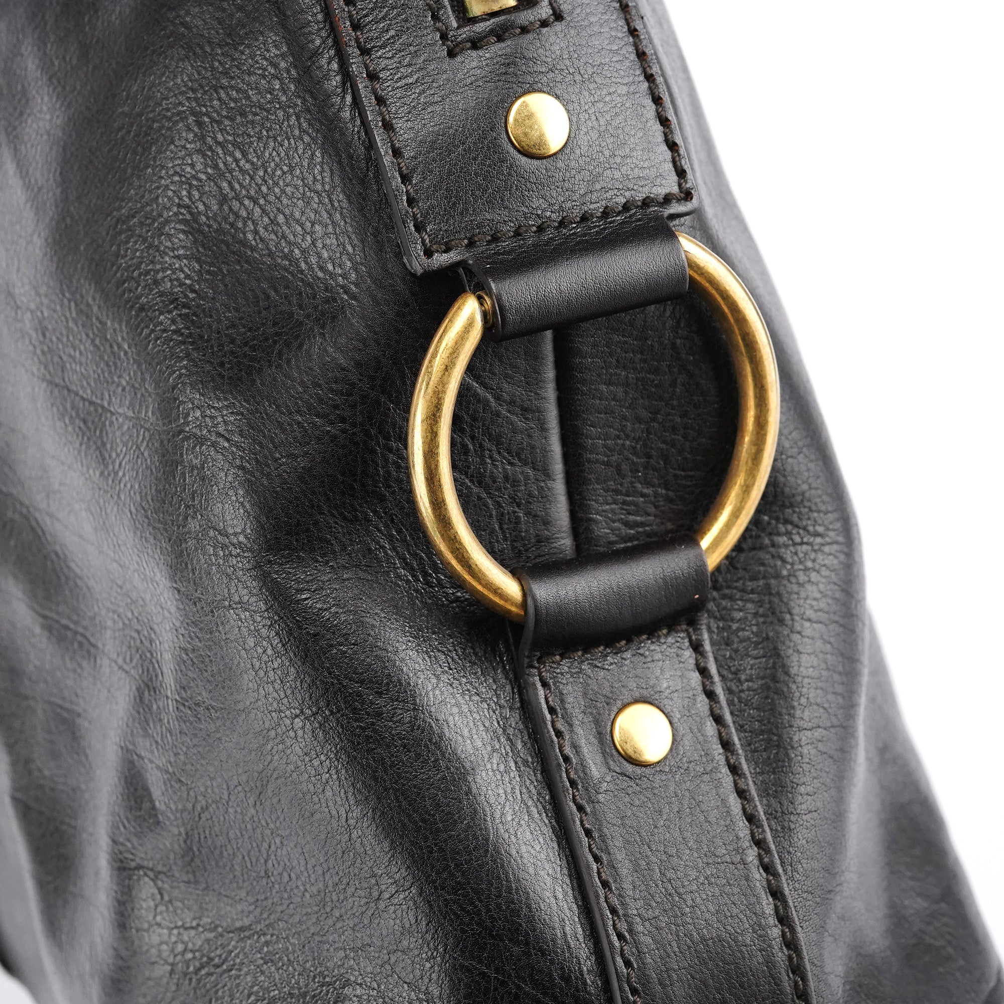Dark Brown Leather Muse Tote Bag