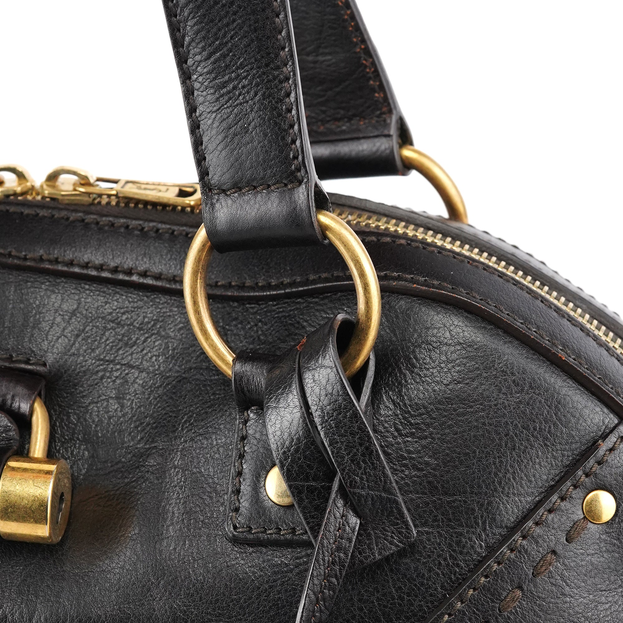 Dark Brown Leather Muse Tote Bag