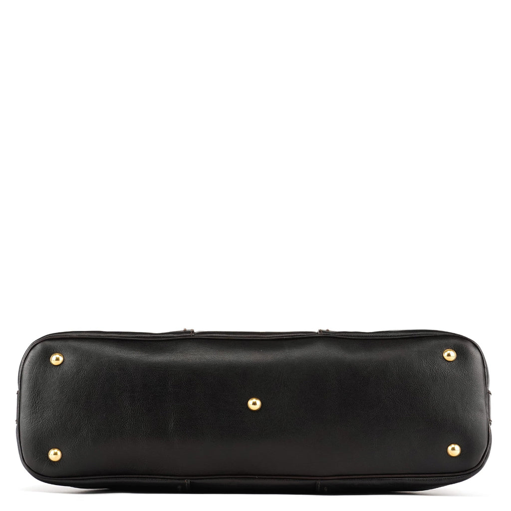 Dark Brown Leather Muse Tote Bag
