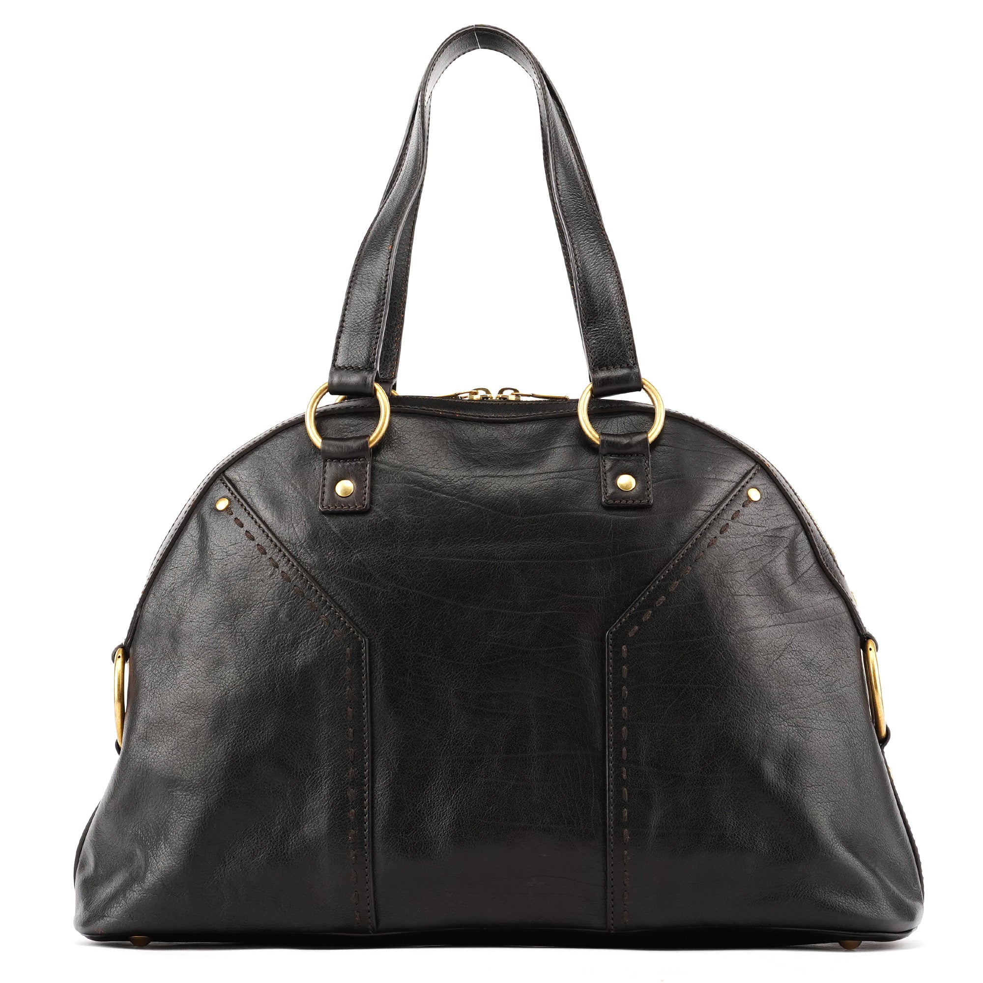 Dark Brown Leather Muse Tote Bag
