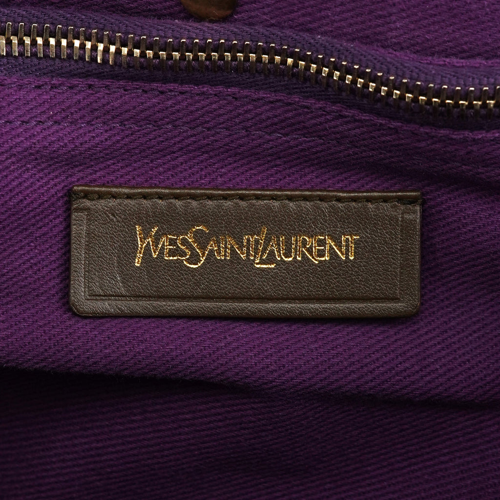 Dark Green Purple Leather Muse Two Bag