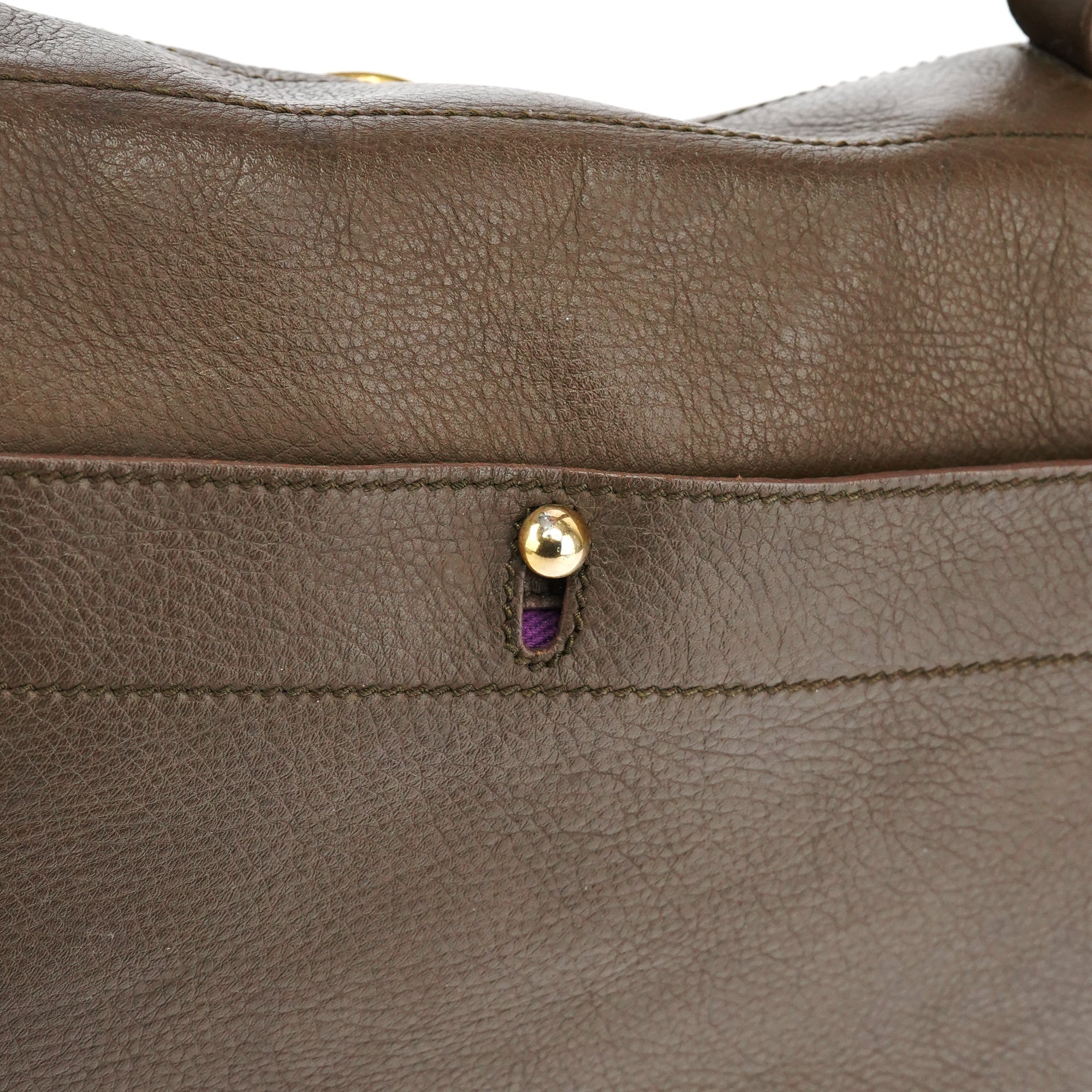 Dark Green Purple Leather Muse Two Bag