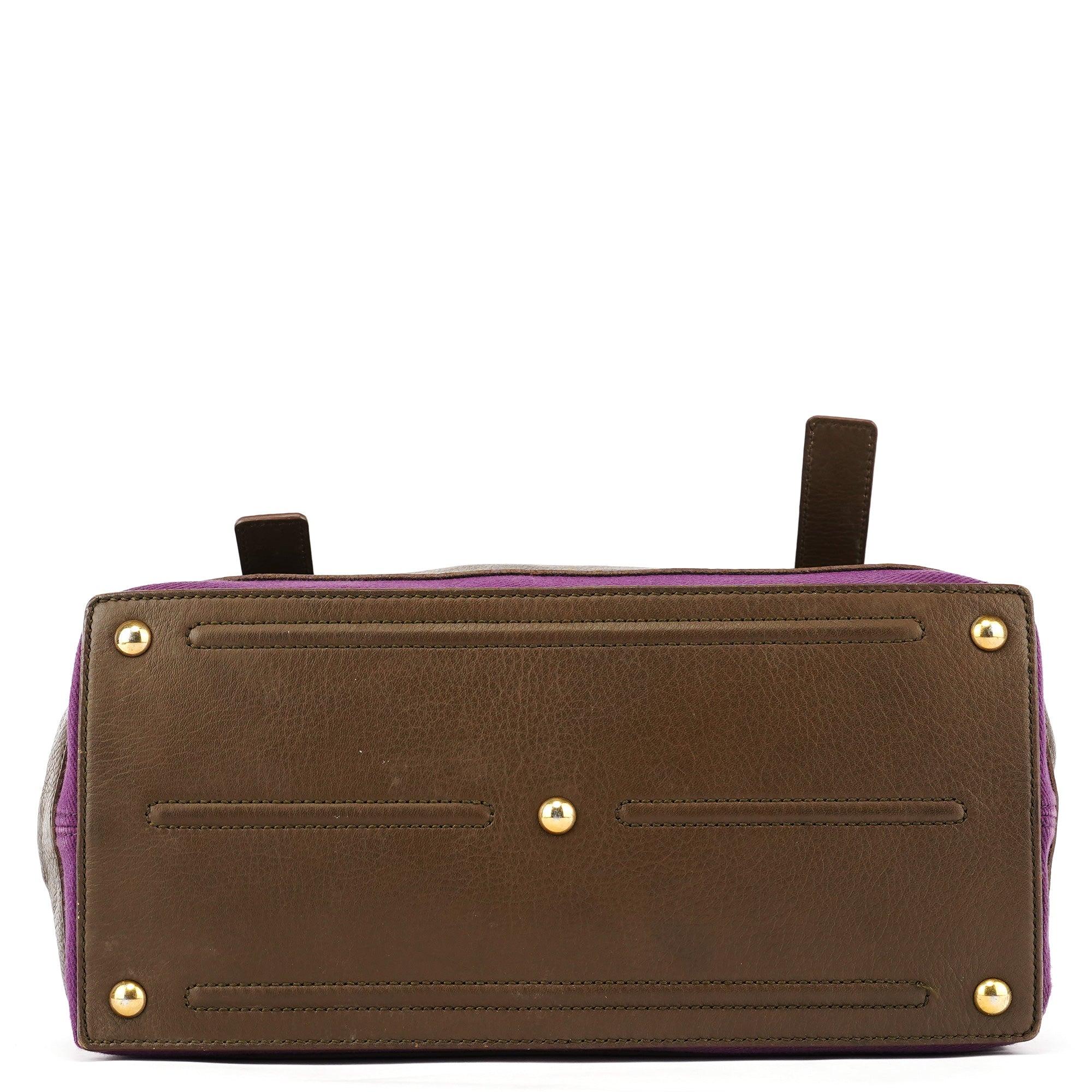 Dark Green Purple Leather Muse Two Bag