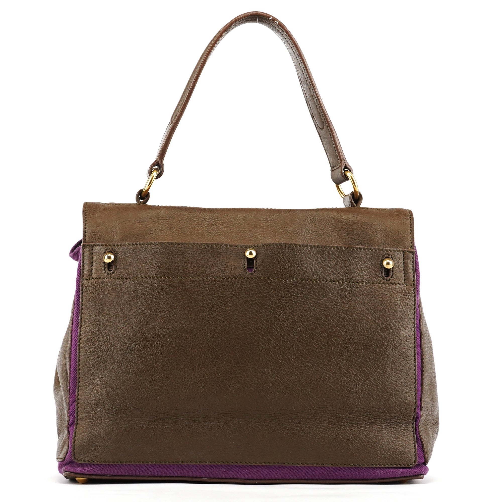 Dark Green Purple Leather Muse Two Bag