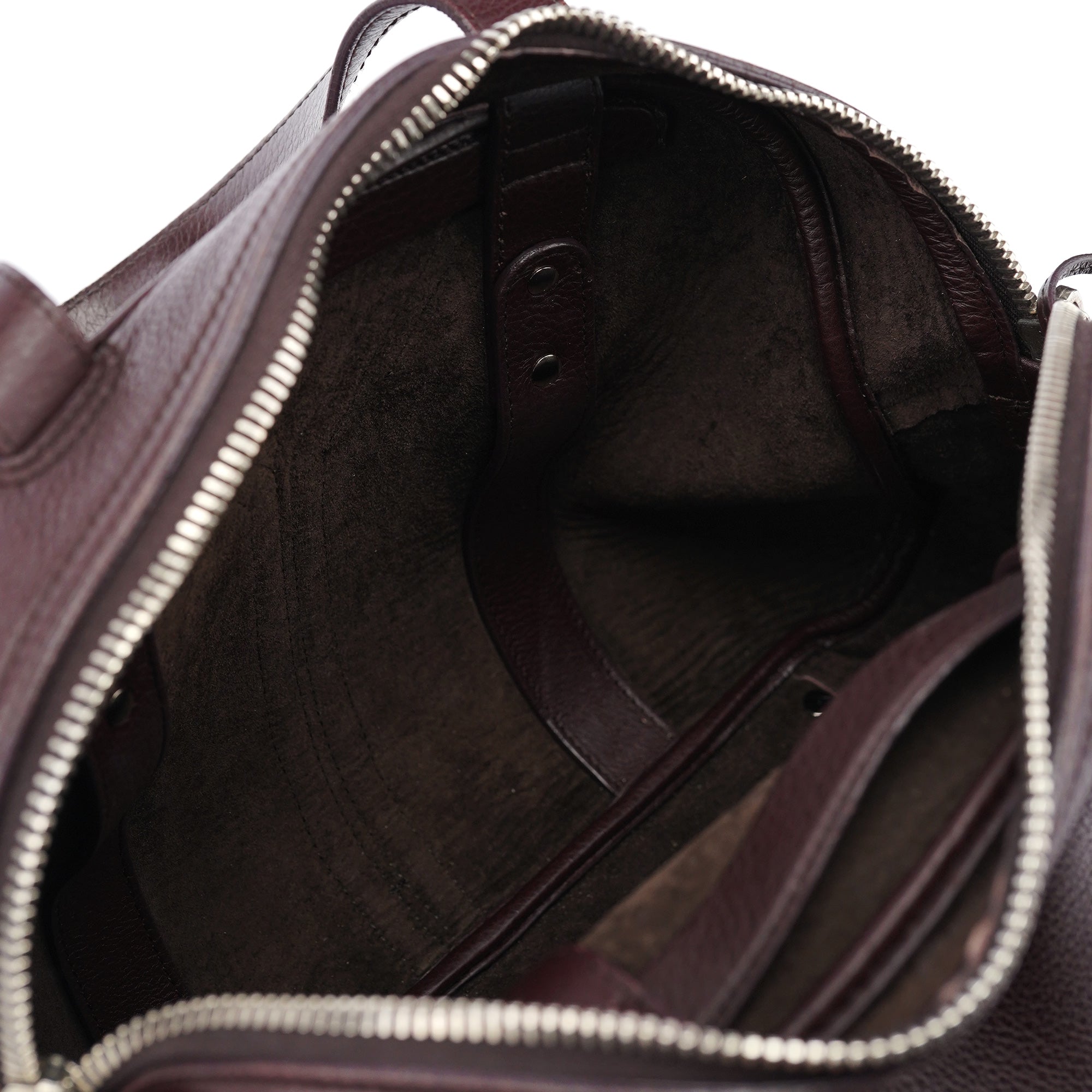 Dark Purple Leather Bow Tote Bag