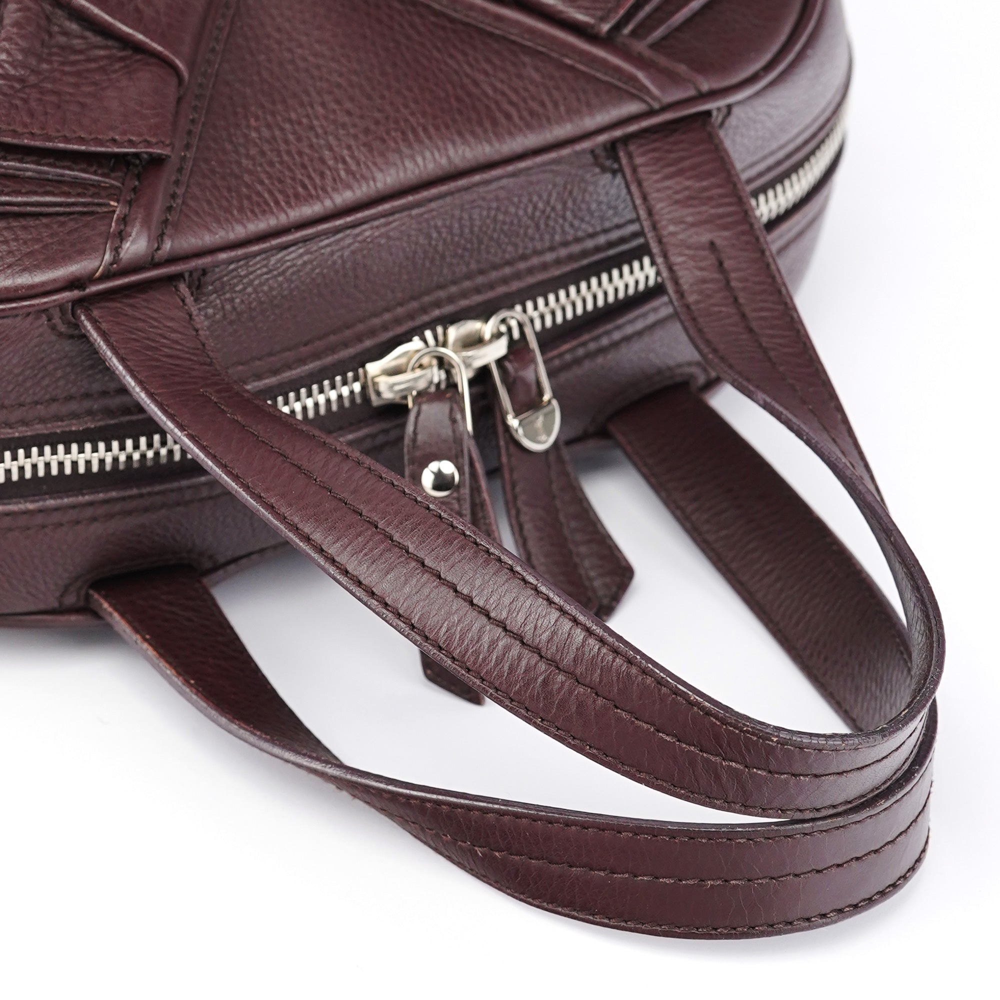 Dark Purple Leather Bow Tote Bag