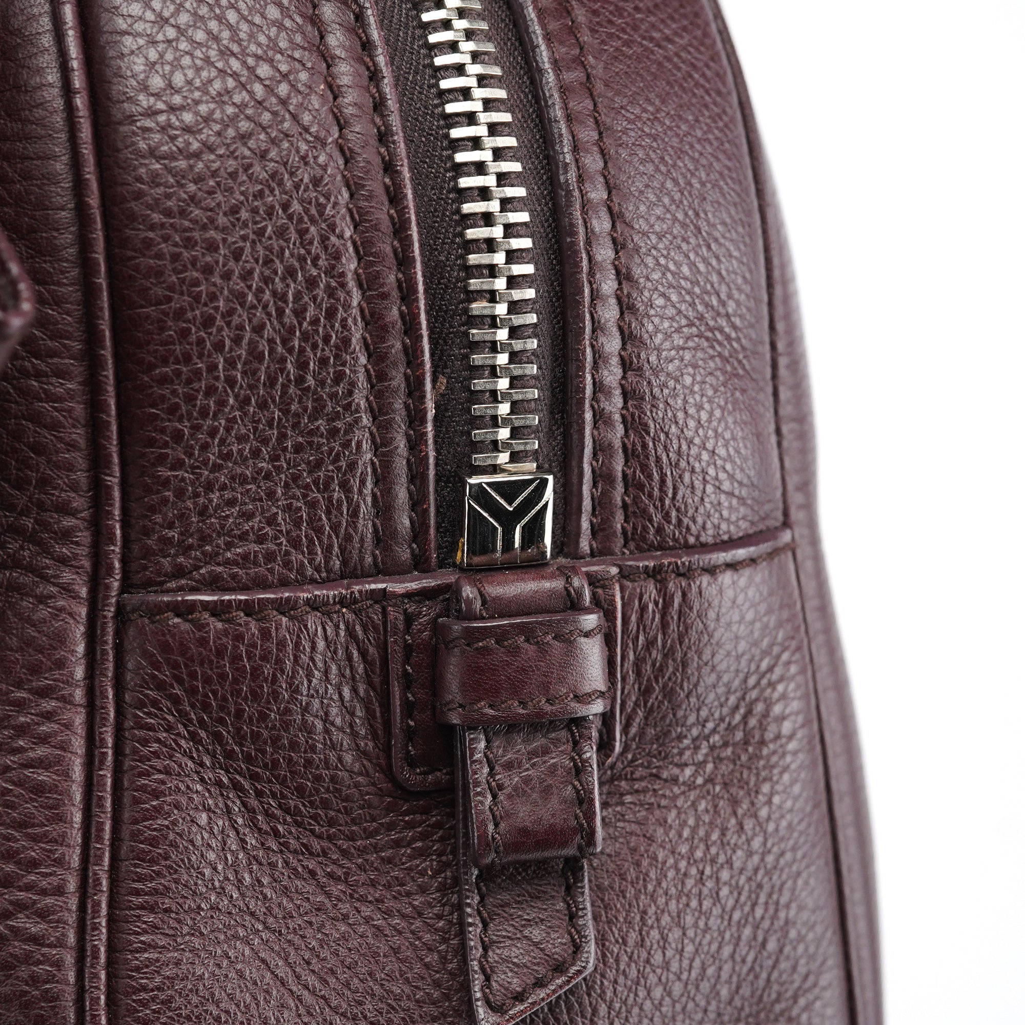 Dark Purple Leather Bow Tote Bag