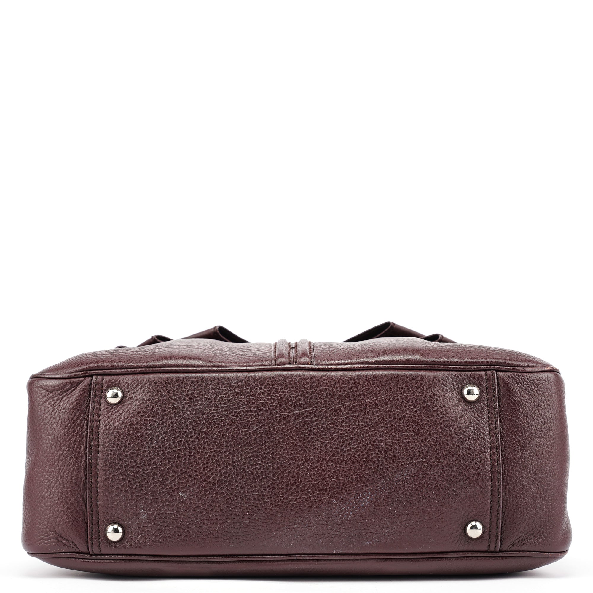Dark Purple Leather Bow Tote Bag