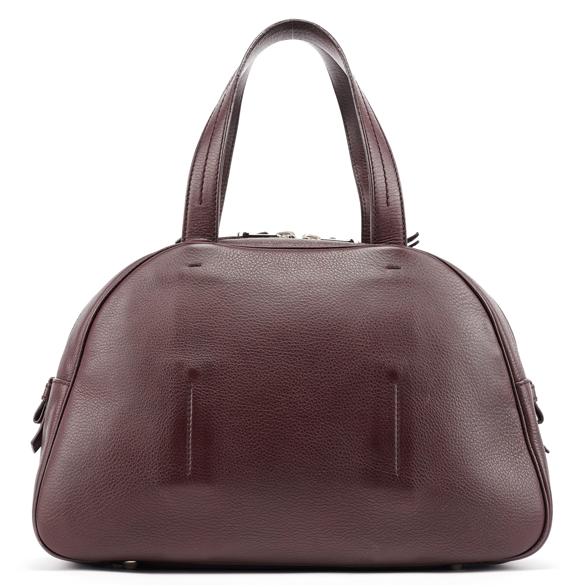 Dark Purple Leather Bow Tote Bag