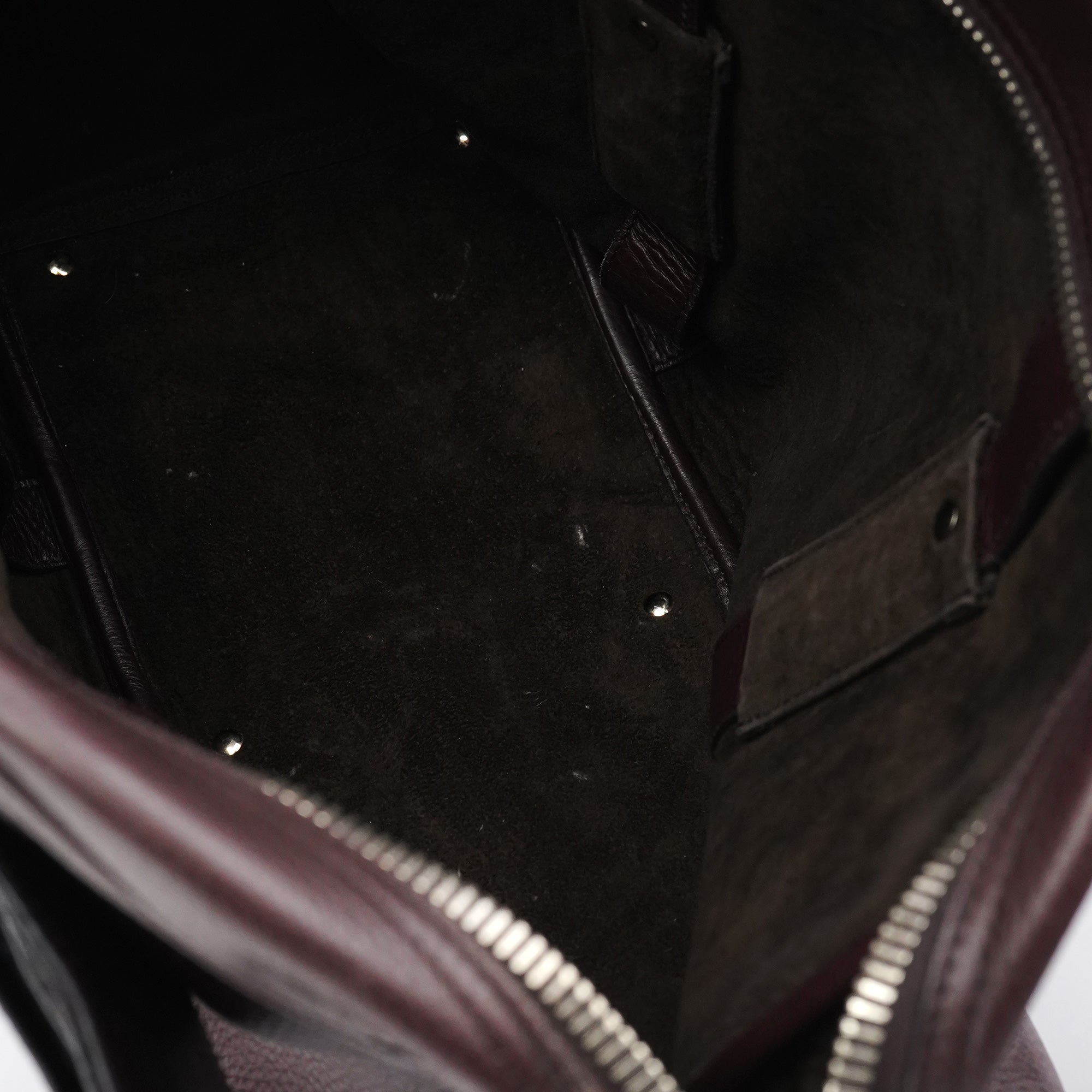 Dark Purple Leather Bow Tote Bag