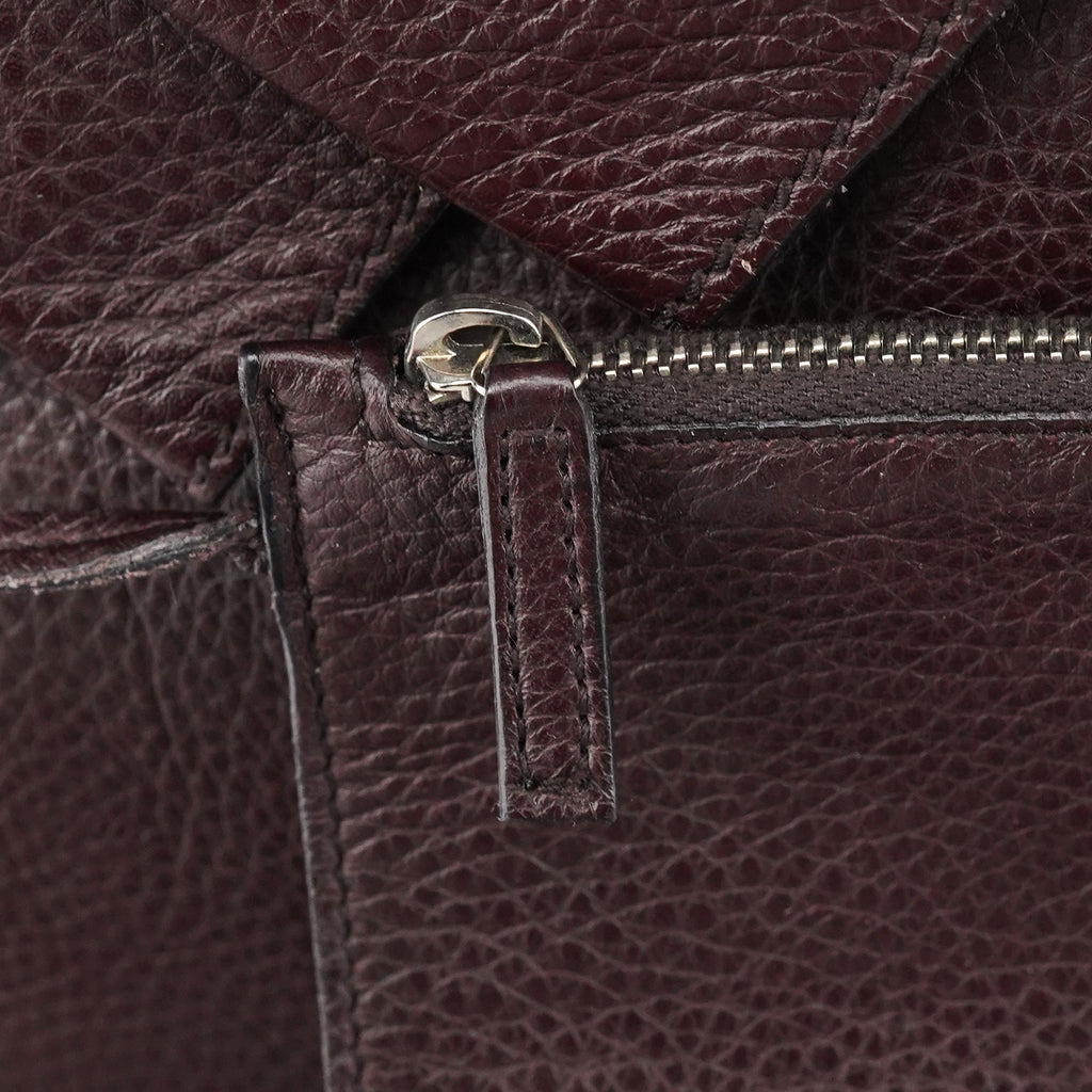 Dark Purple Leather Bow Tote Bag