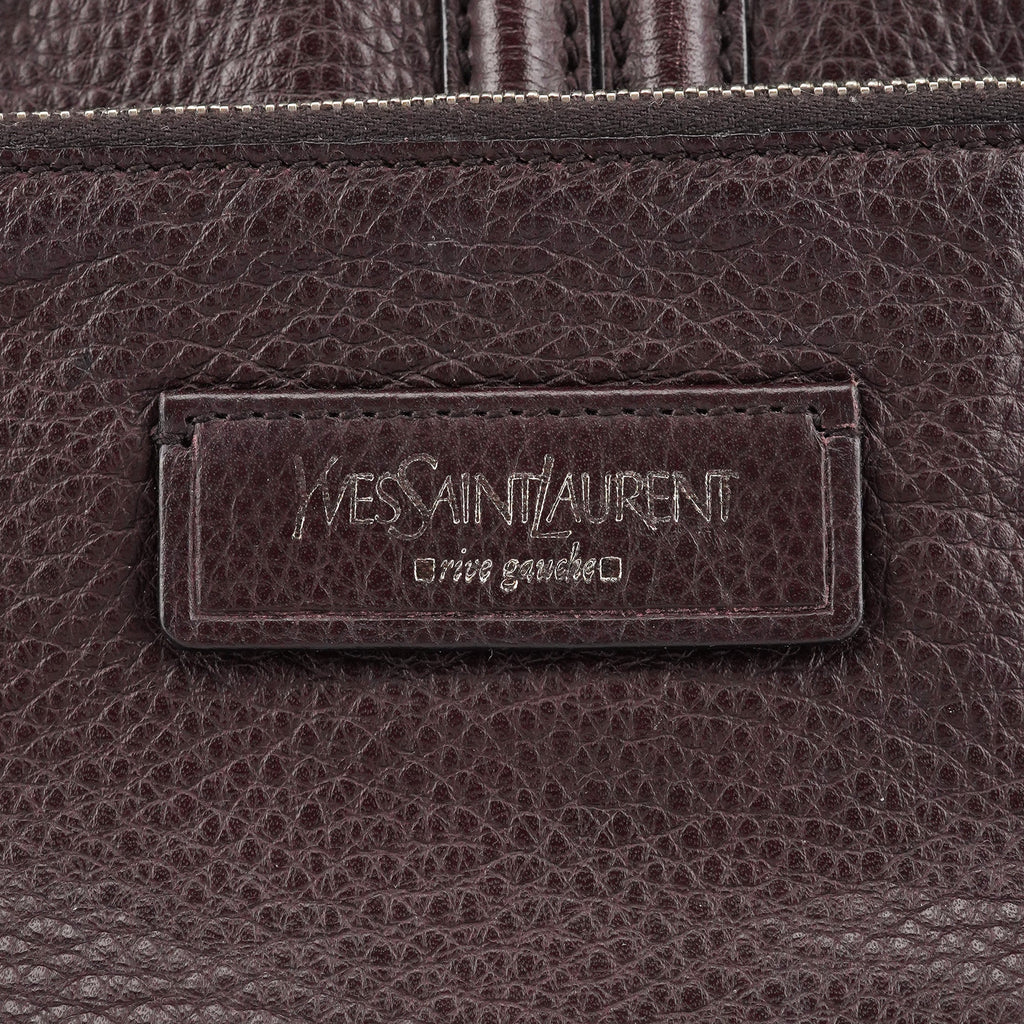Dark Purple Leather Bow Tote Bag