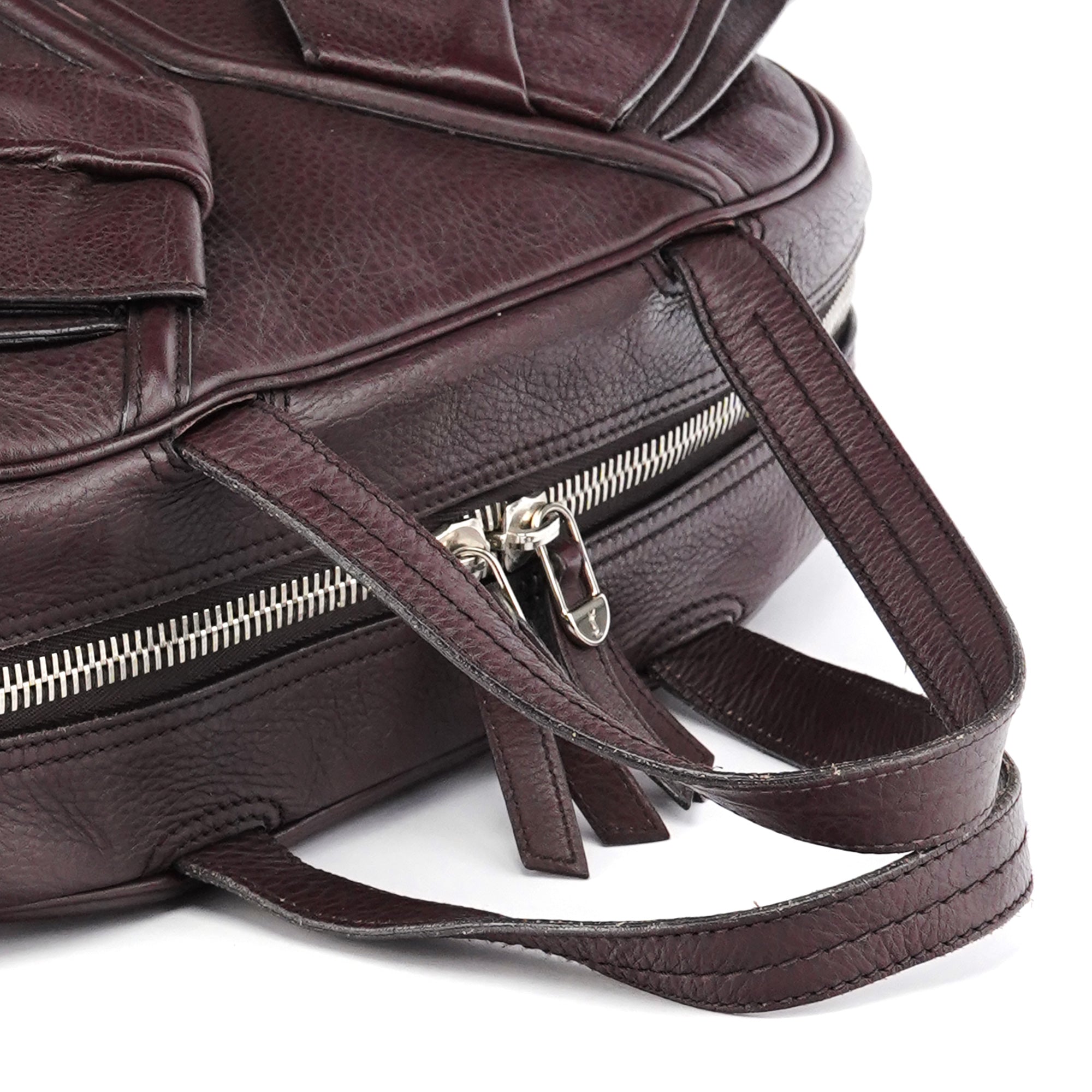 Dark Purple Leather Bow Tote Bag