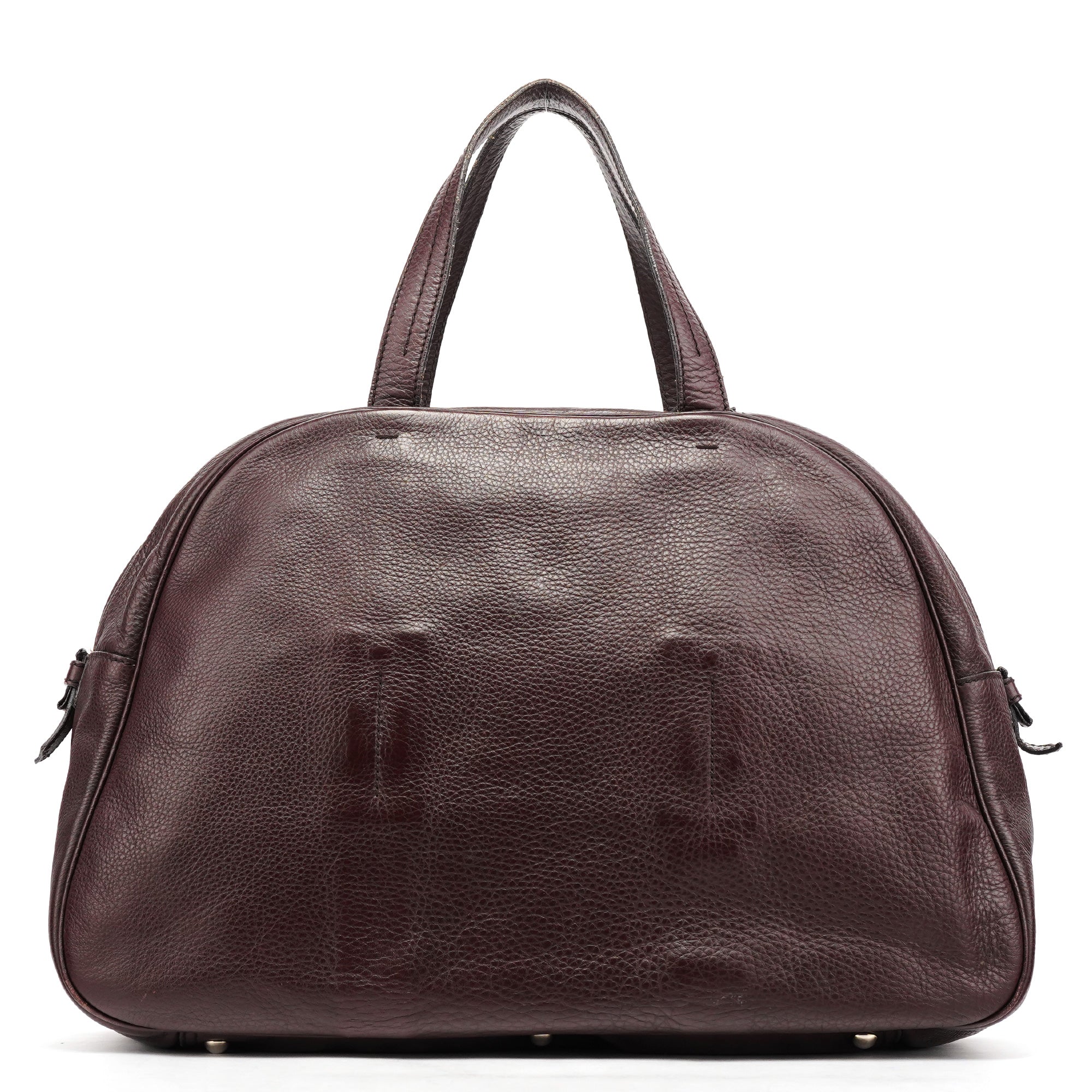 Dark Purple Leather Bow Tote Bag