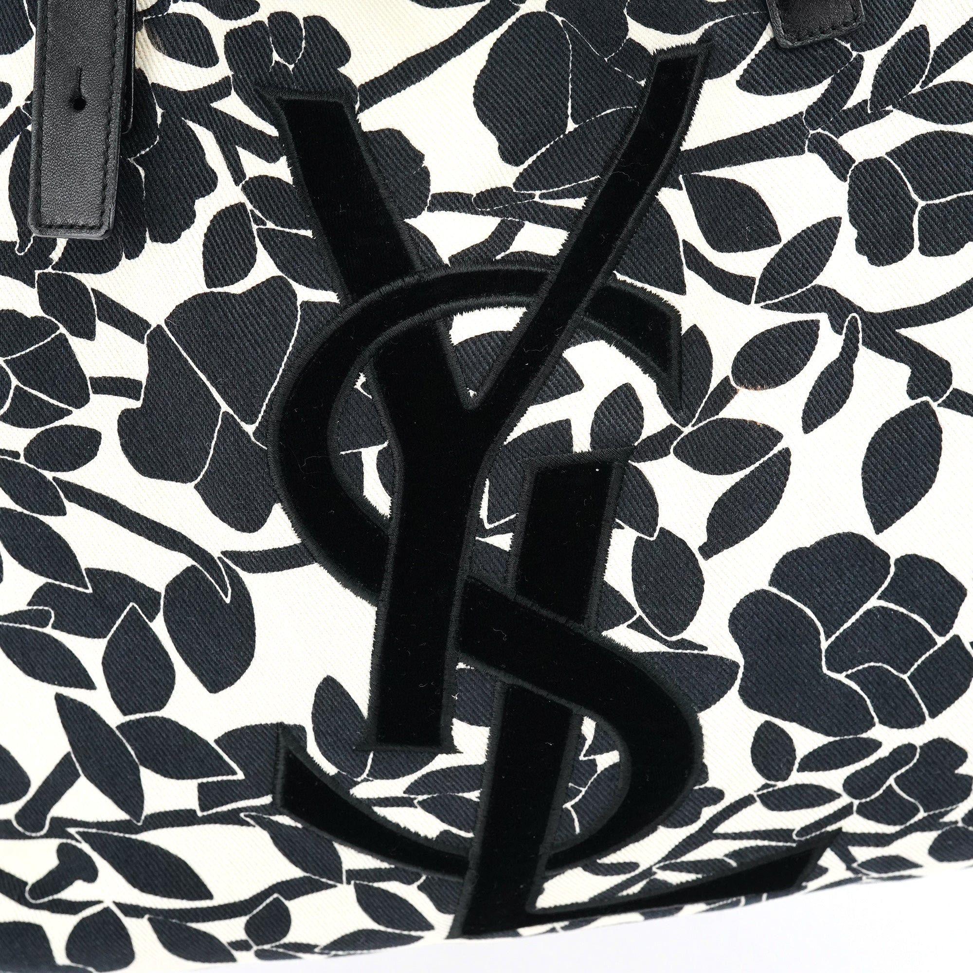 Floral Canvas YSL Tote Bag