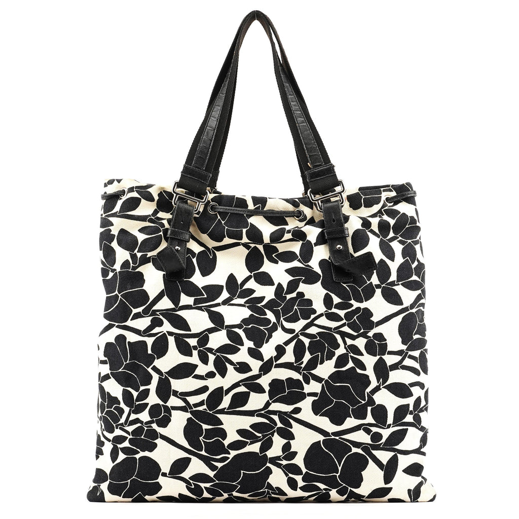 Floral Canvas YSL Tote Bag