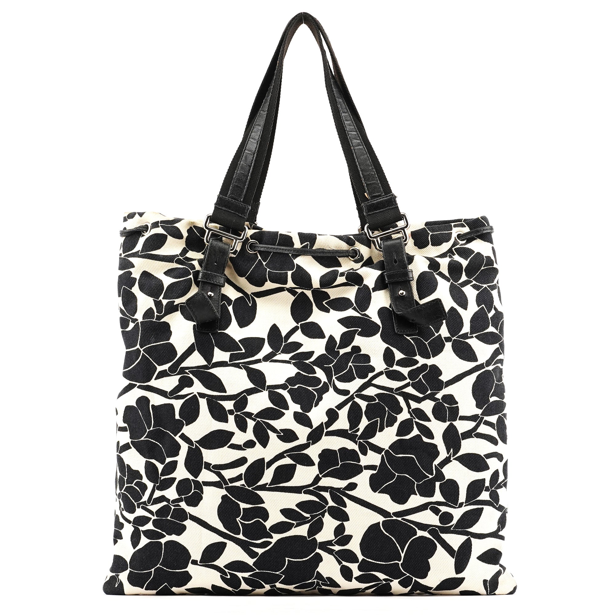 Floral Canvas YSL Tote Bag
