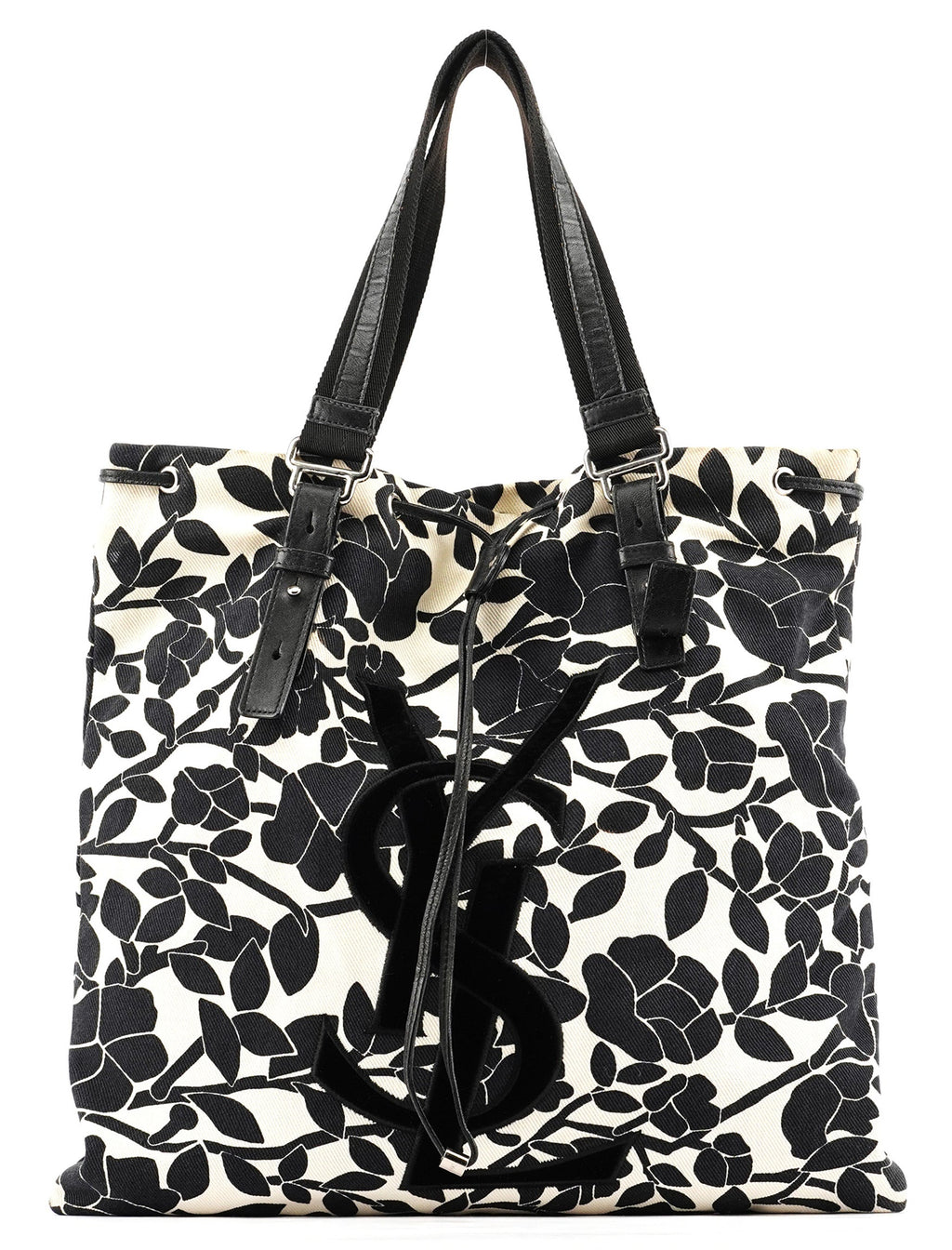 Floral Canvas YSL Tote Bag