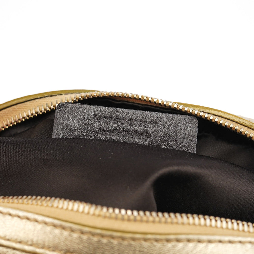 Gold Leather Muse Tote Bag