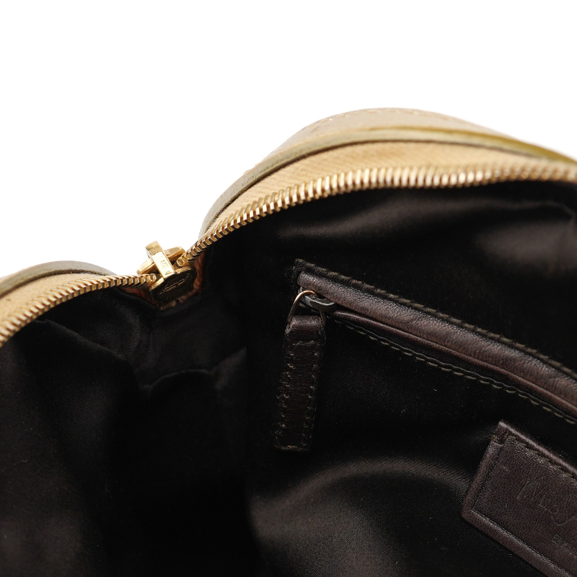 Gold Leather Muse Tote Bag