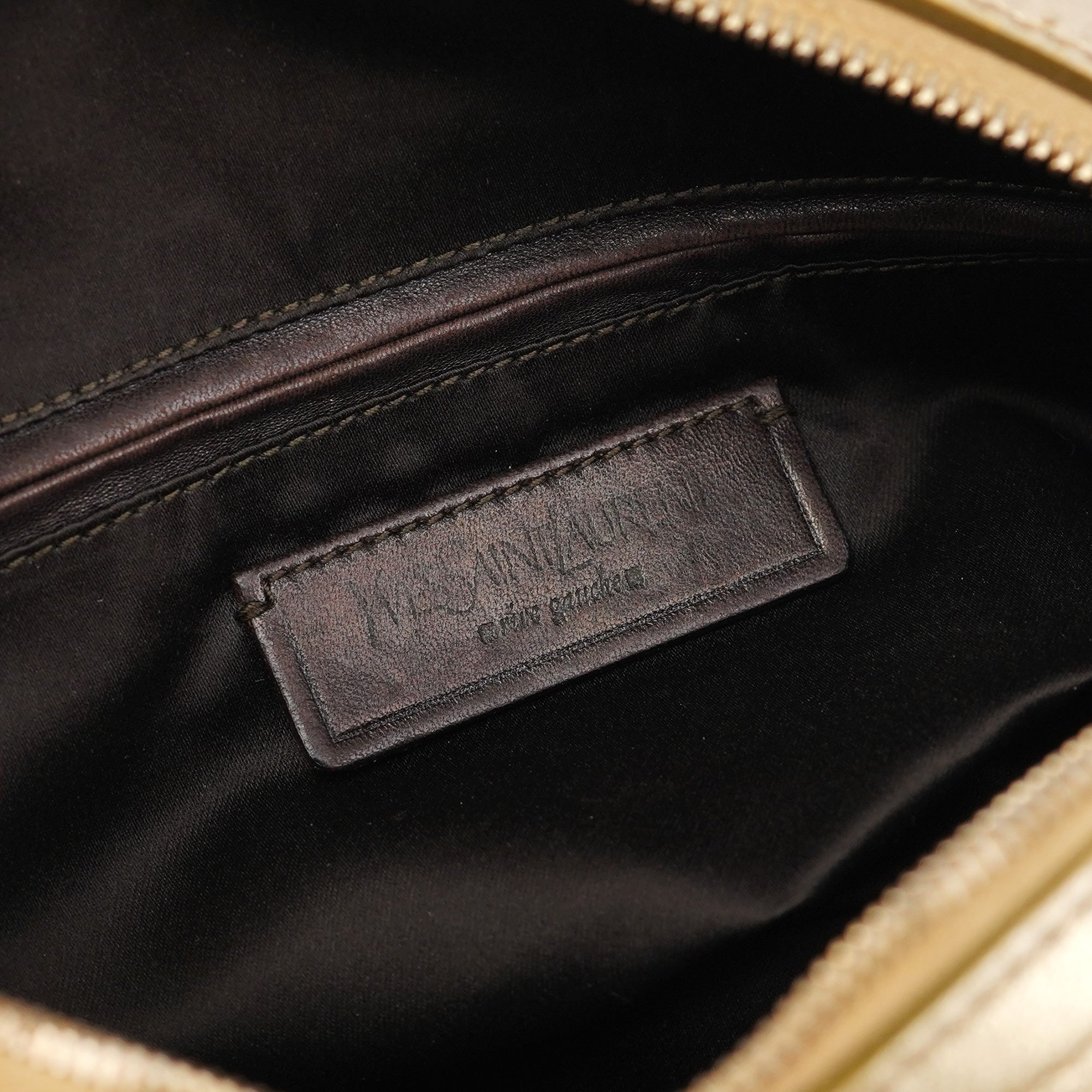 Gold Leather Muse Tote Bag