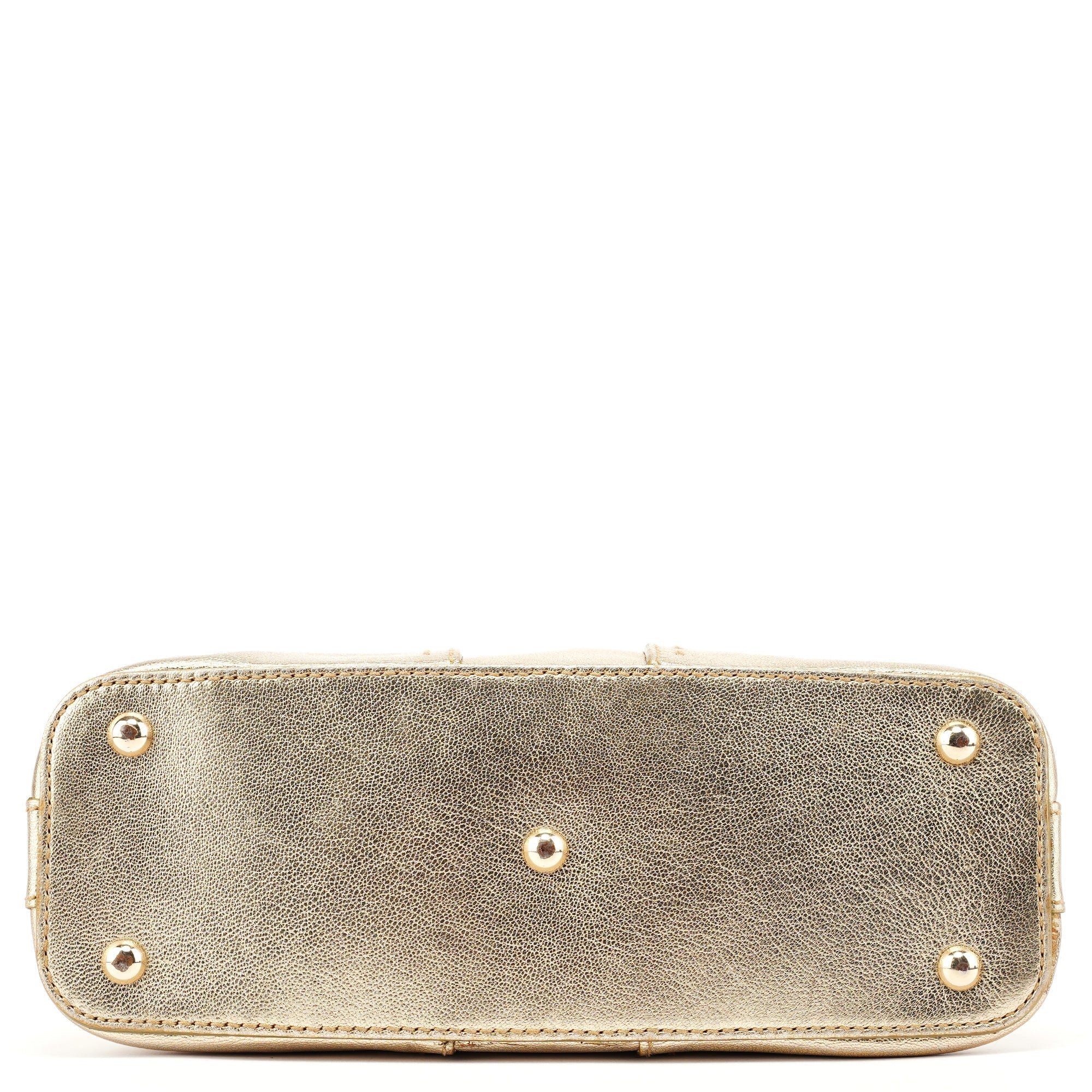 Gold Leather Muse Tote Bag