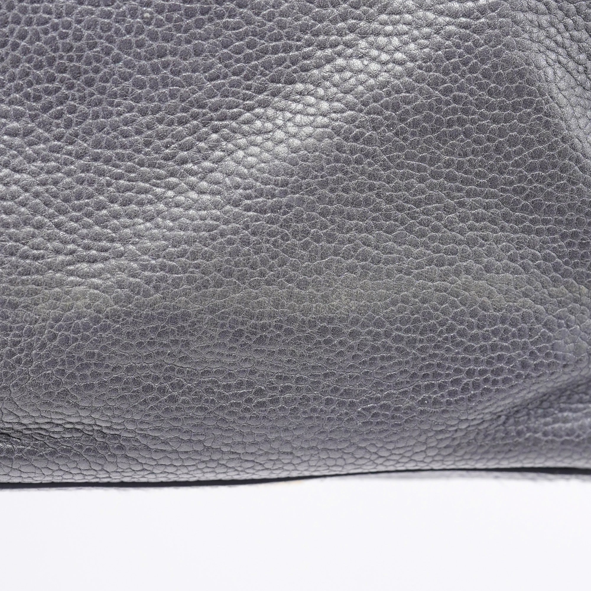 Grey Leather Downtown Tote Bag