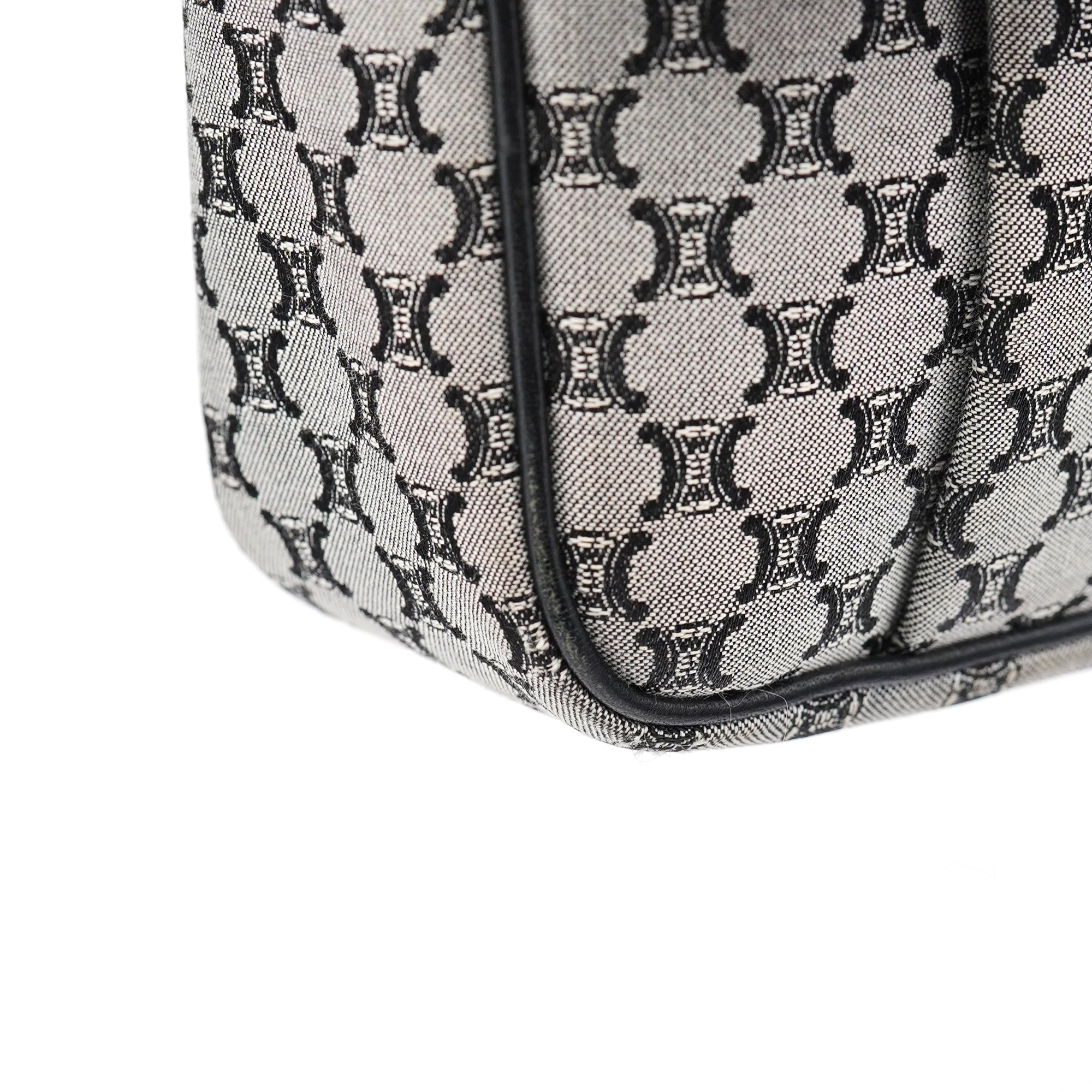 Grey Monogram Messenger Crossbody Bag
