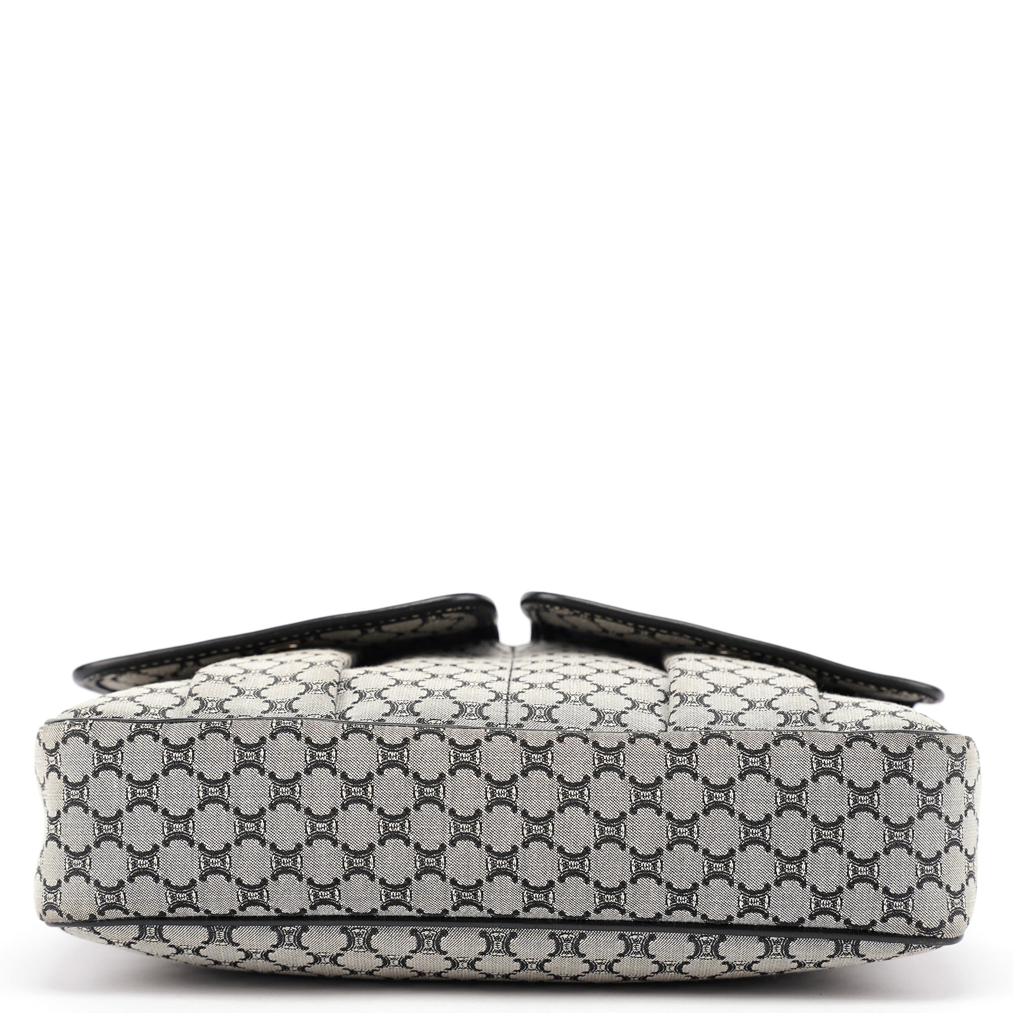 Grey Monogram Messenger Crossbody Bag
